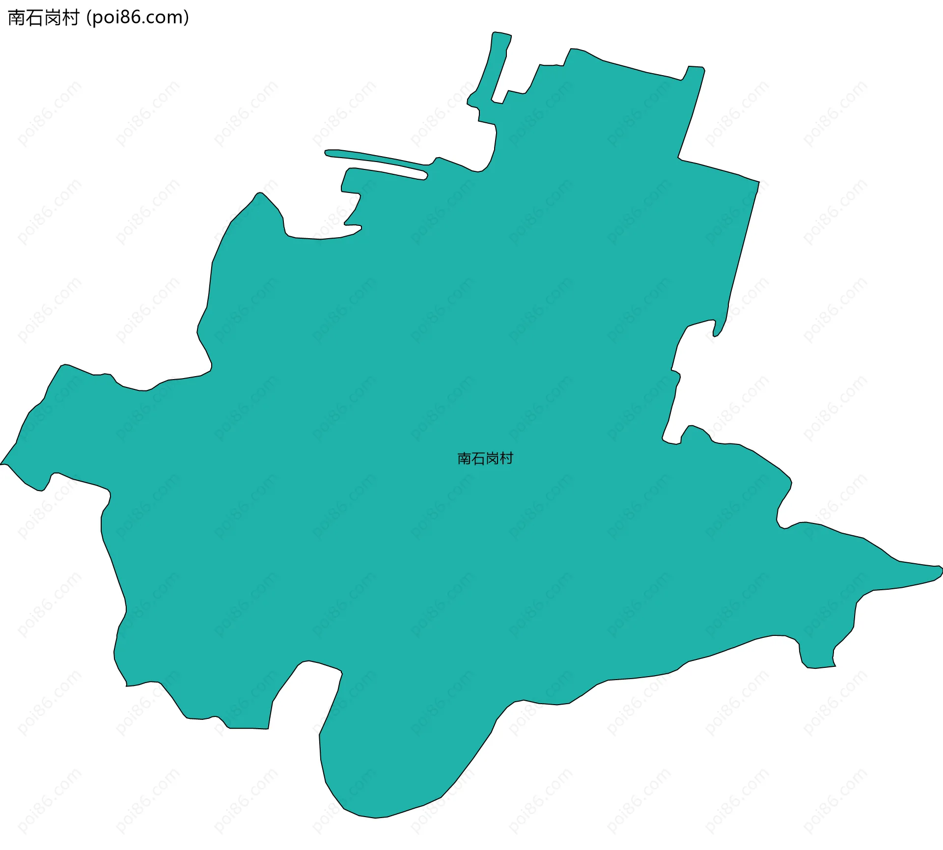 南石岗村边界地图