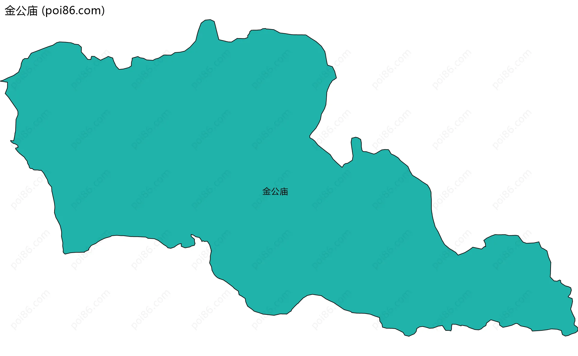 金公庙边界地图