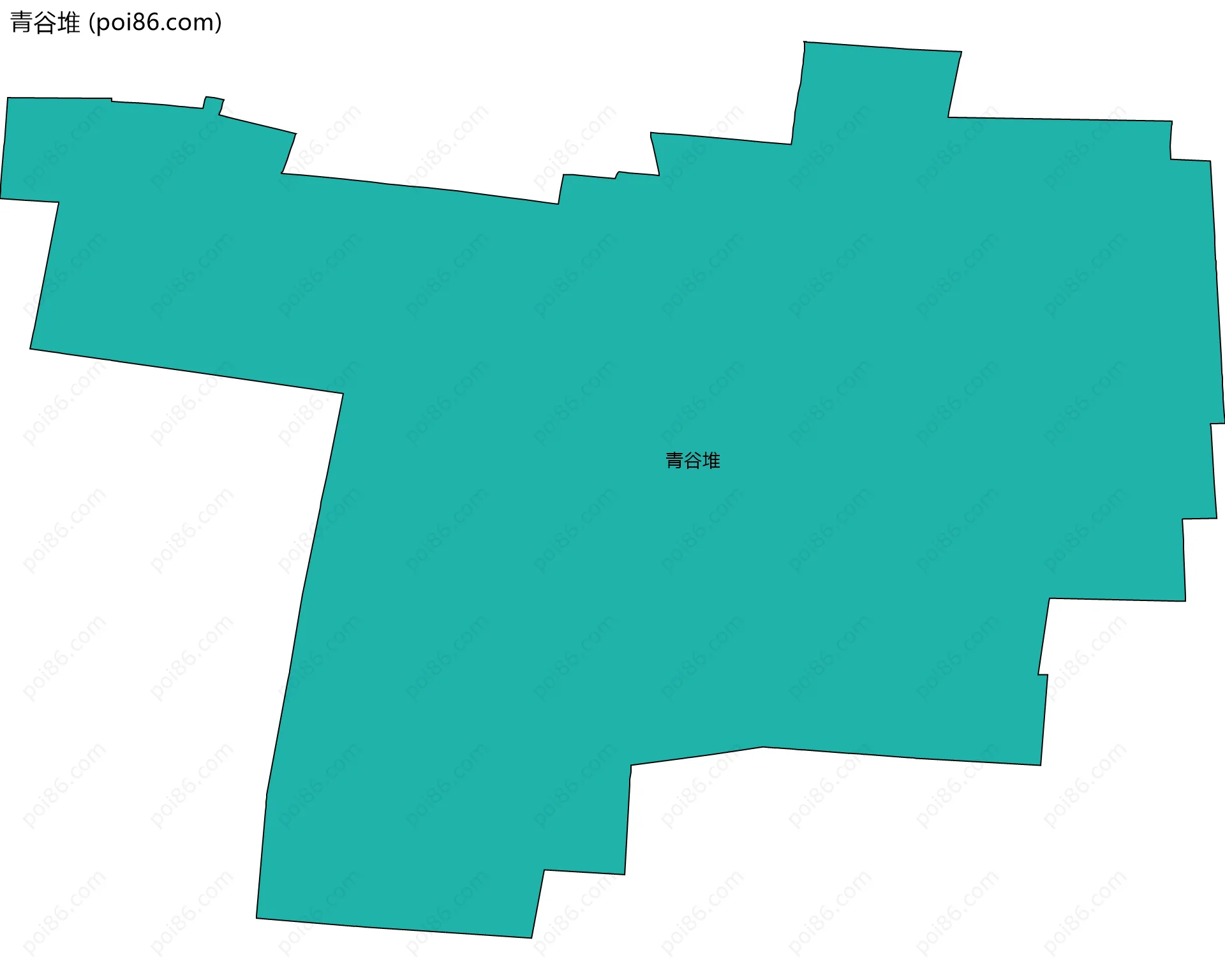 青谷堆边界地图