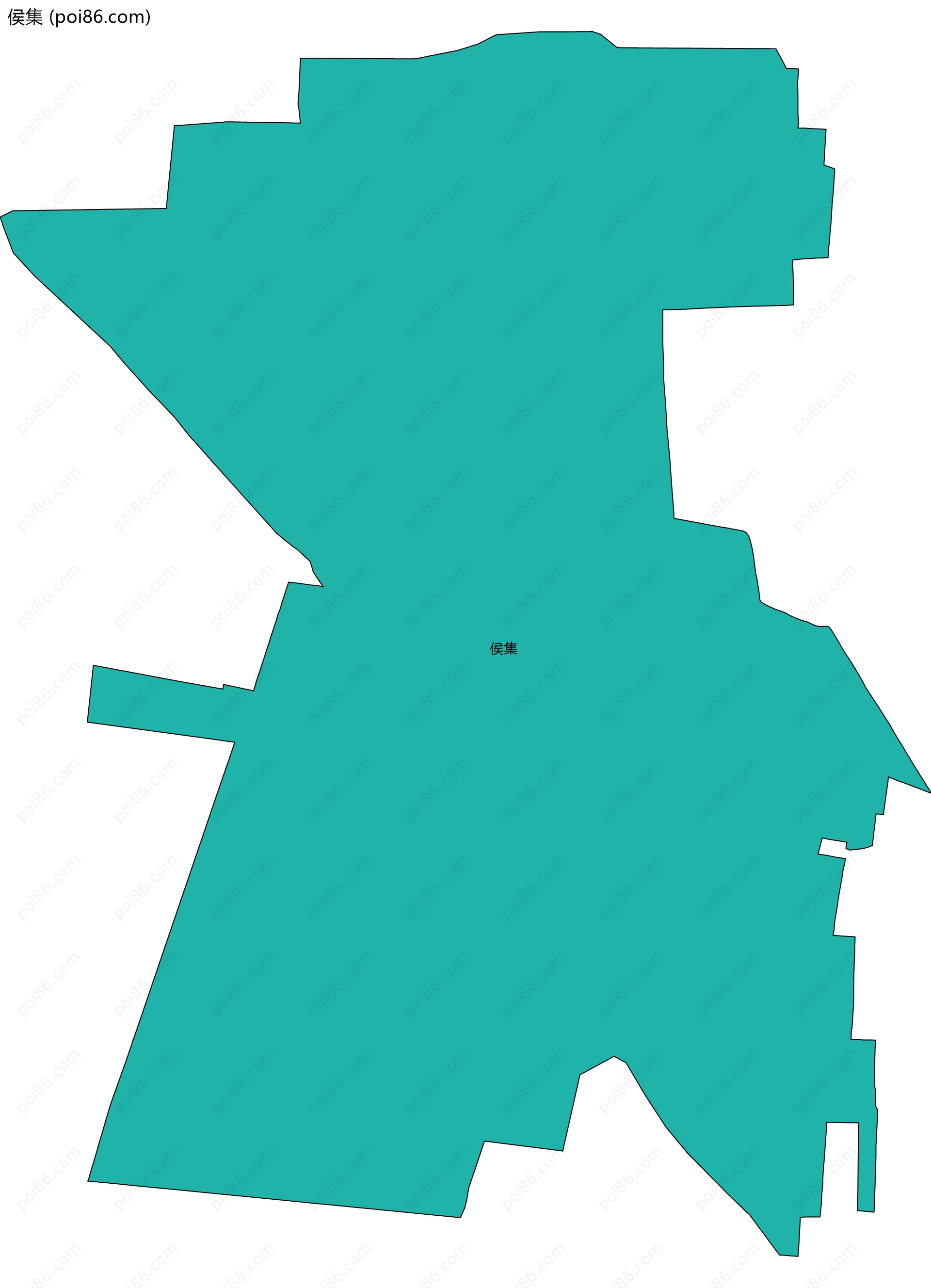 侯集边界地图