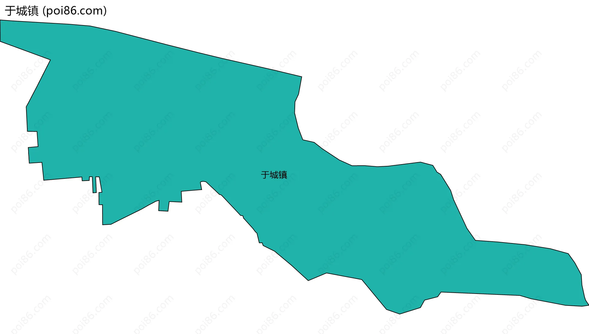 于城镇边界地图