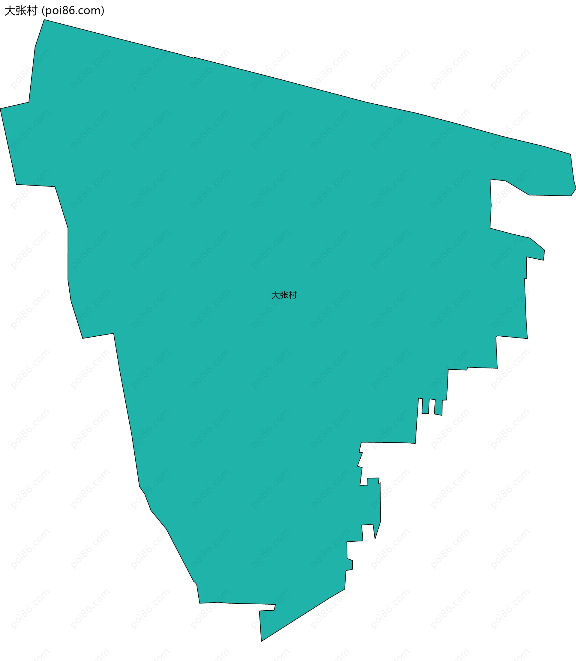 大张村边界地图