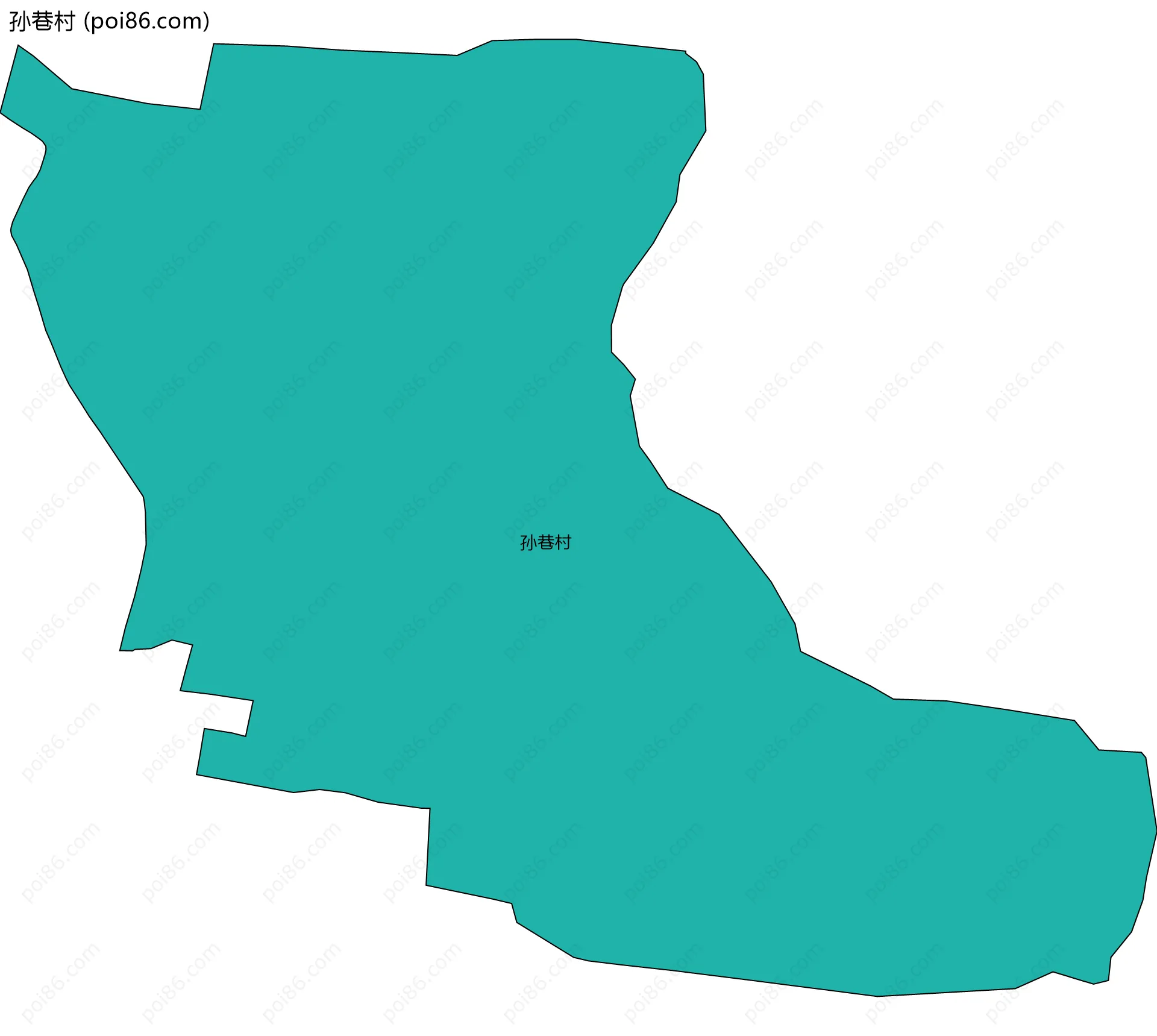 孙巷村边界地图