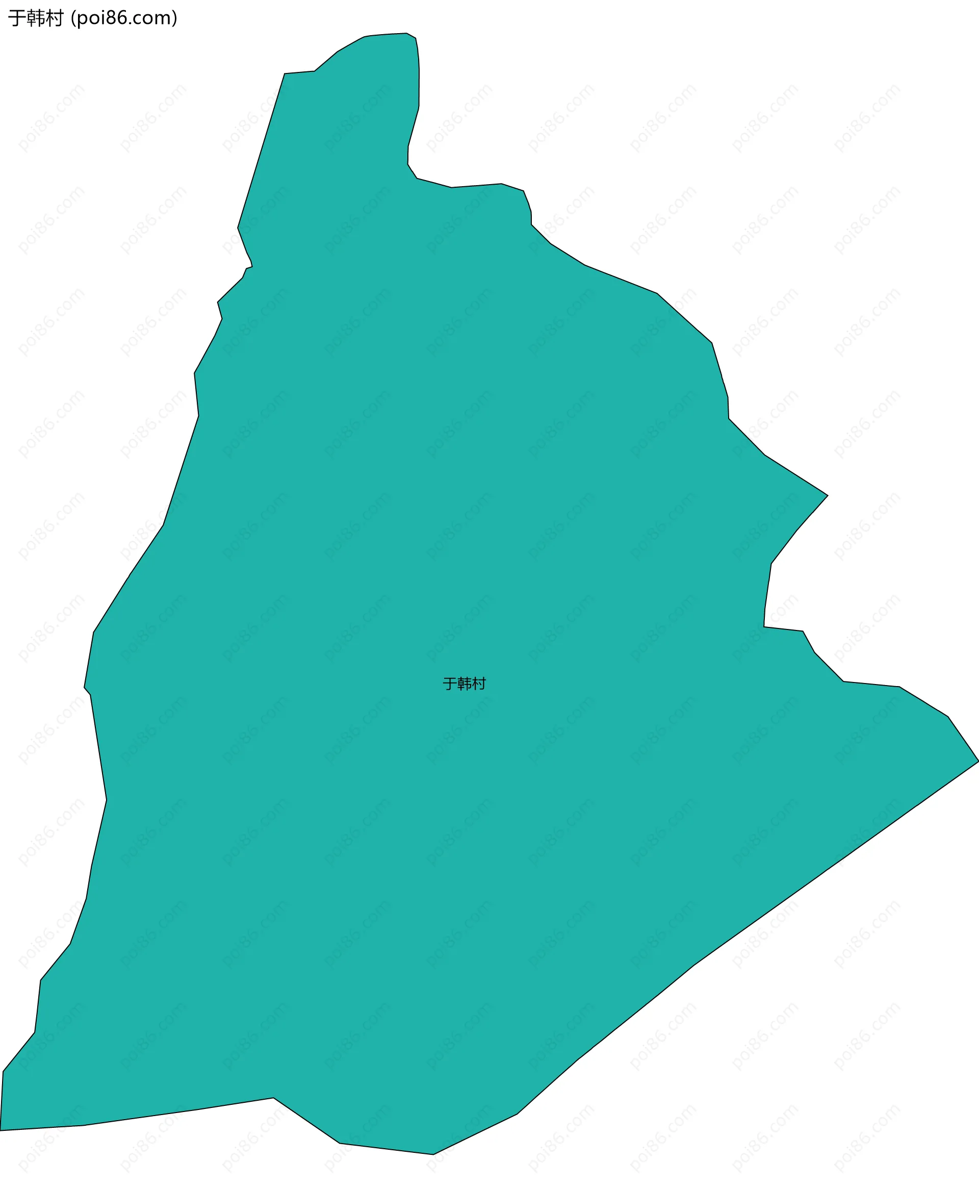 于韩村边界地图