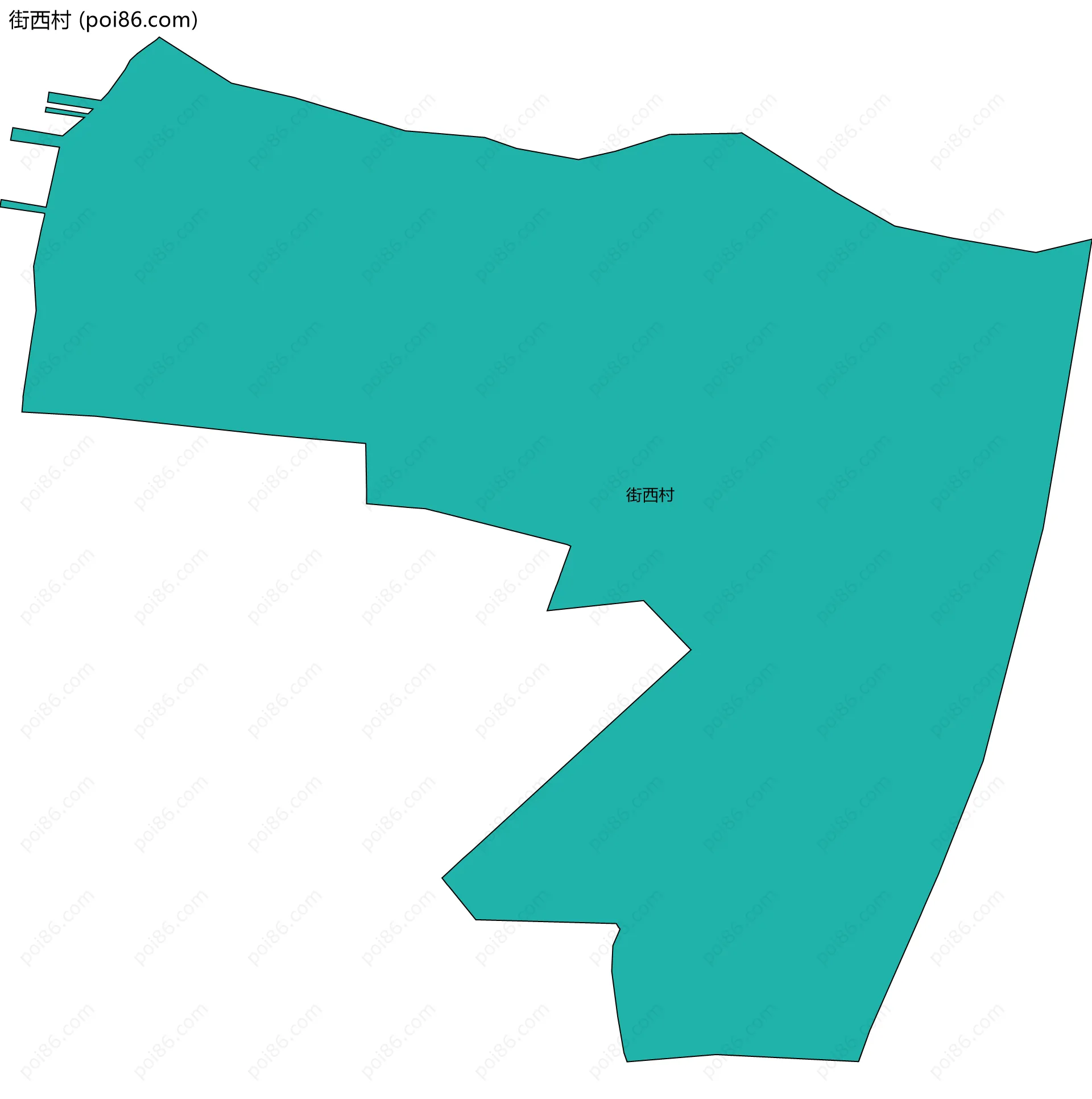 街西村边界地图