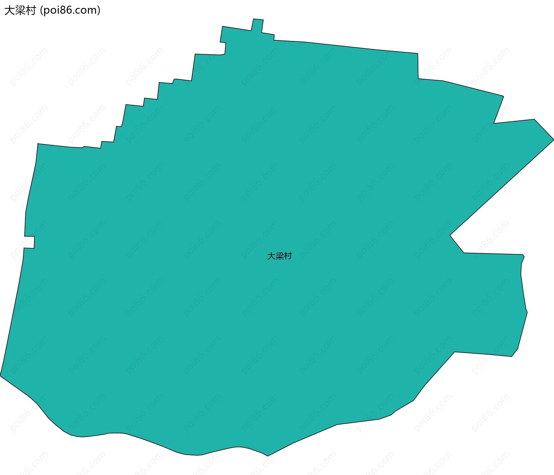 大梁村边界地图