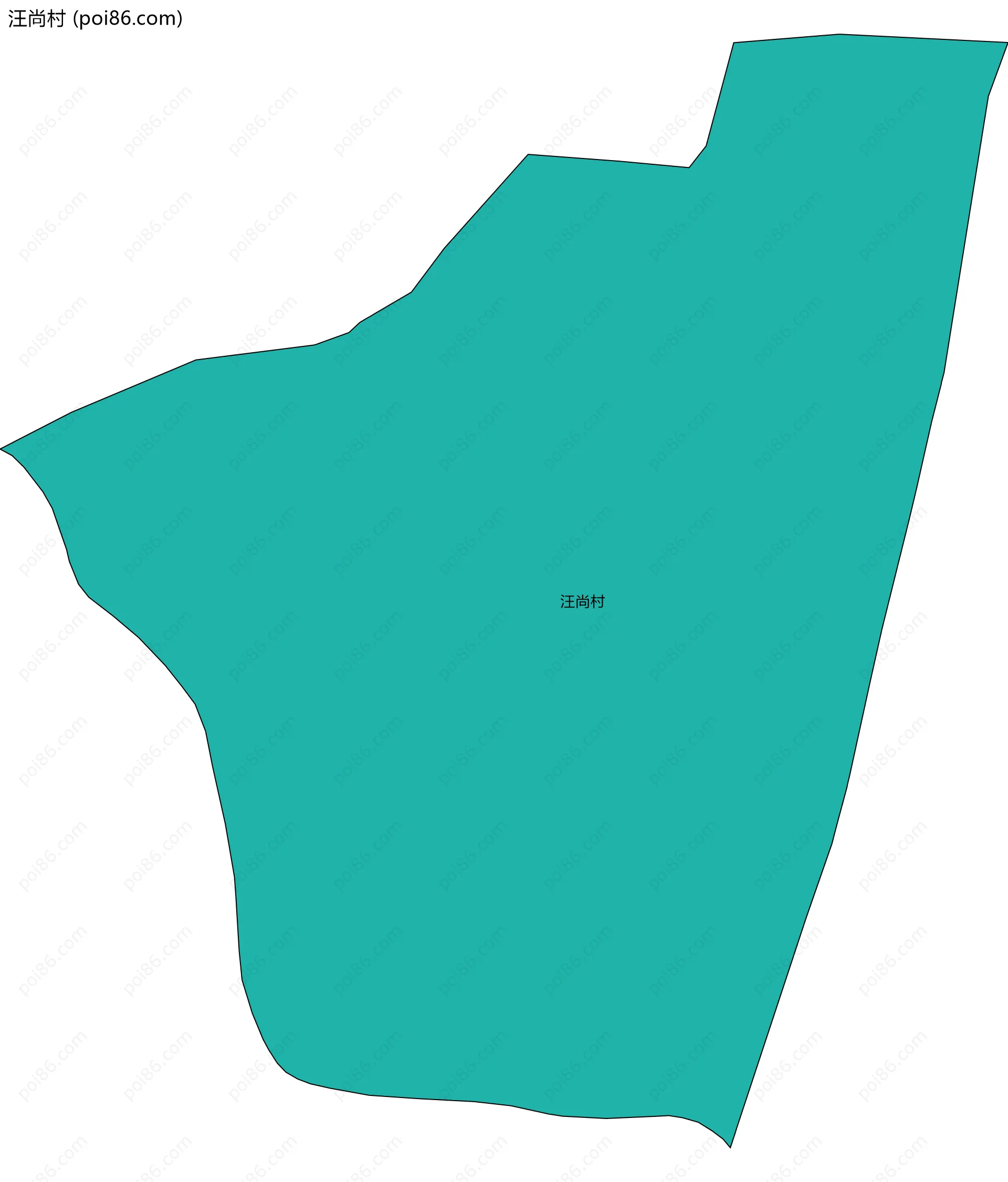 汪尚村边界地图