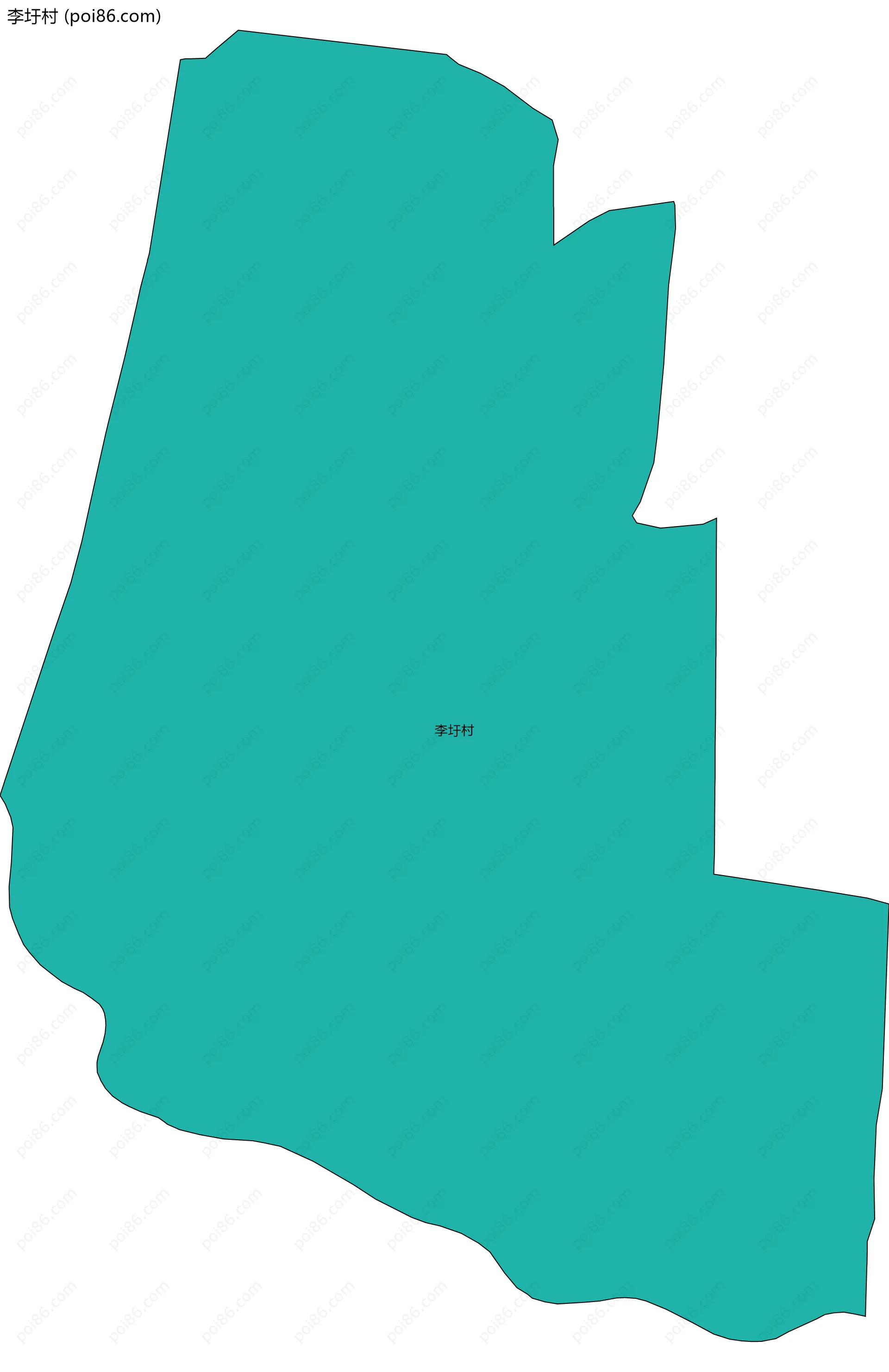 李圩村边界地图