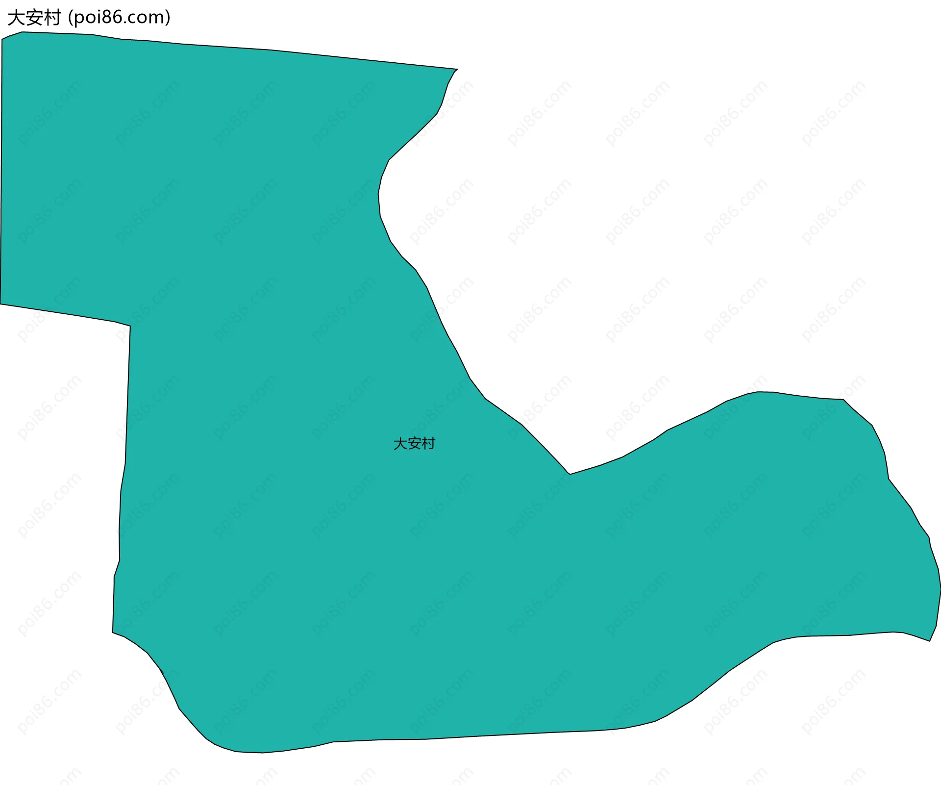 大安村边界地图