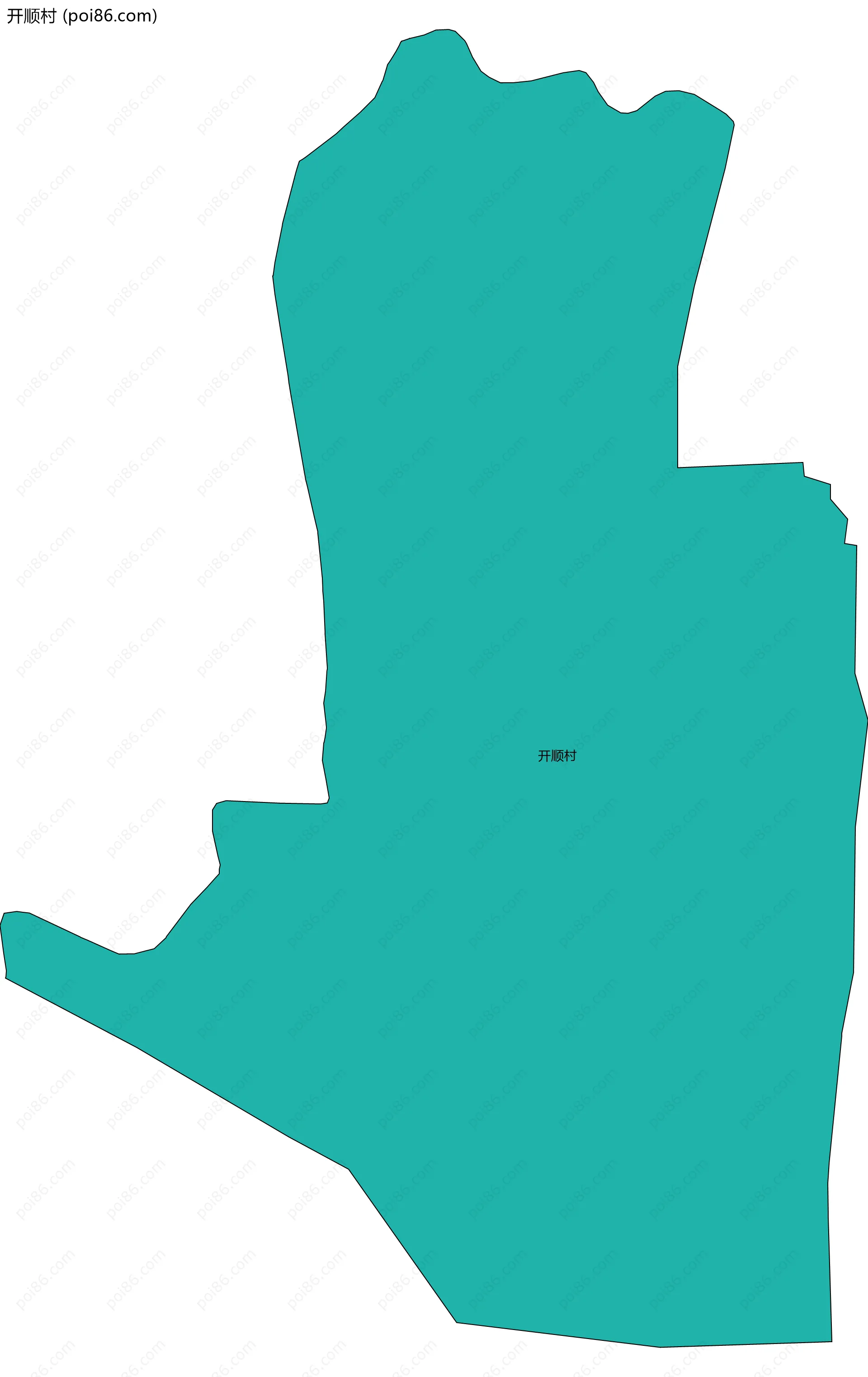 开顺村边界地图