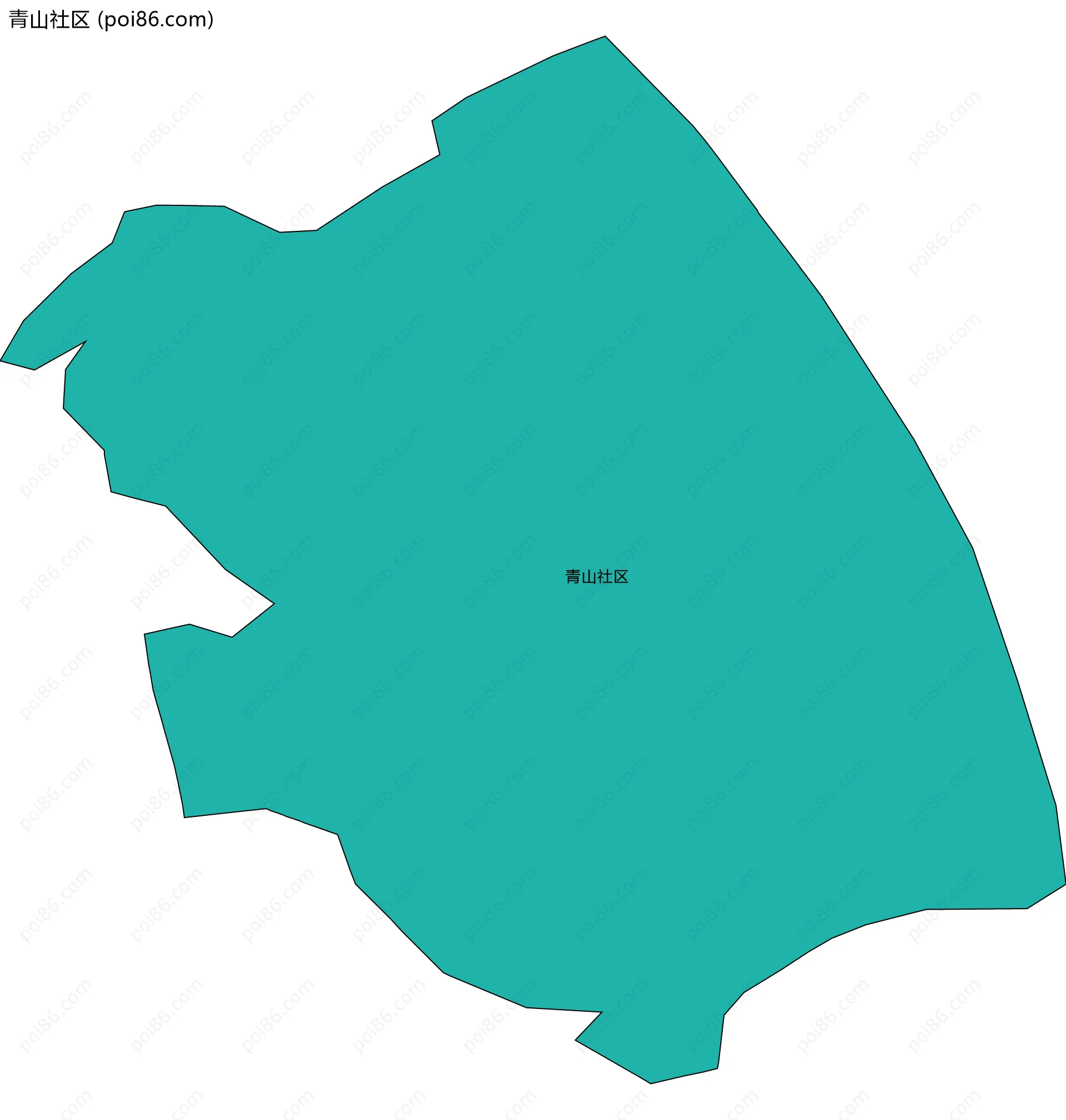 青山社区边界地图