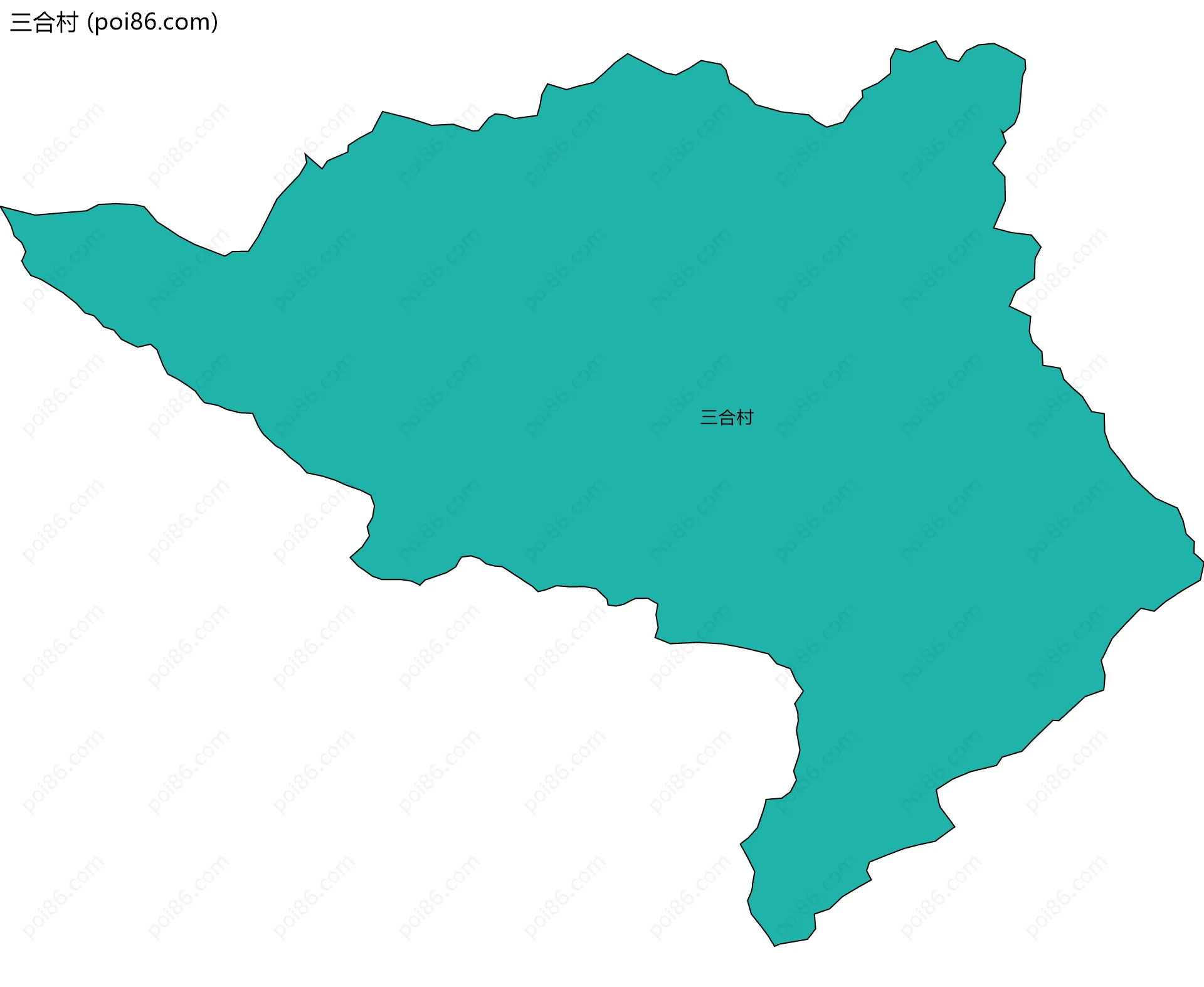 三合村边界地图