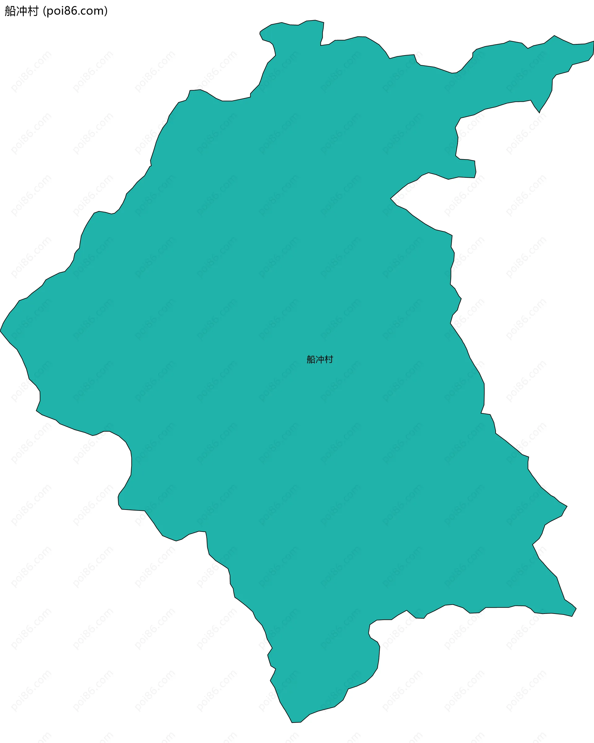 船冲村边界地图