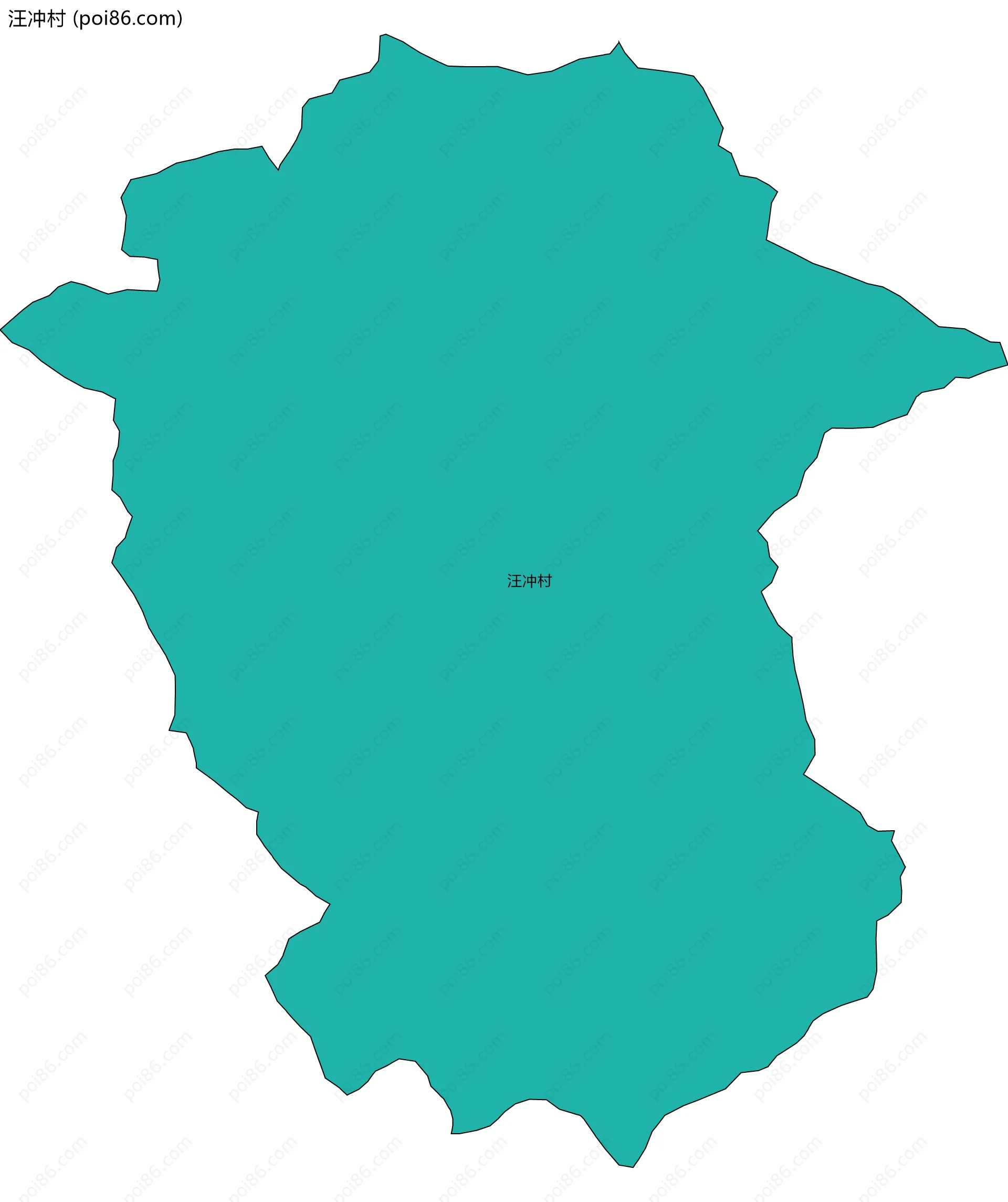 汪冲村边界地图