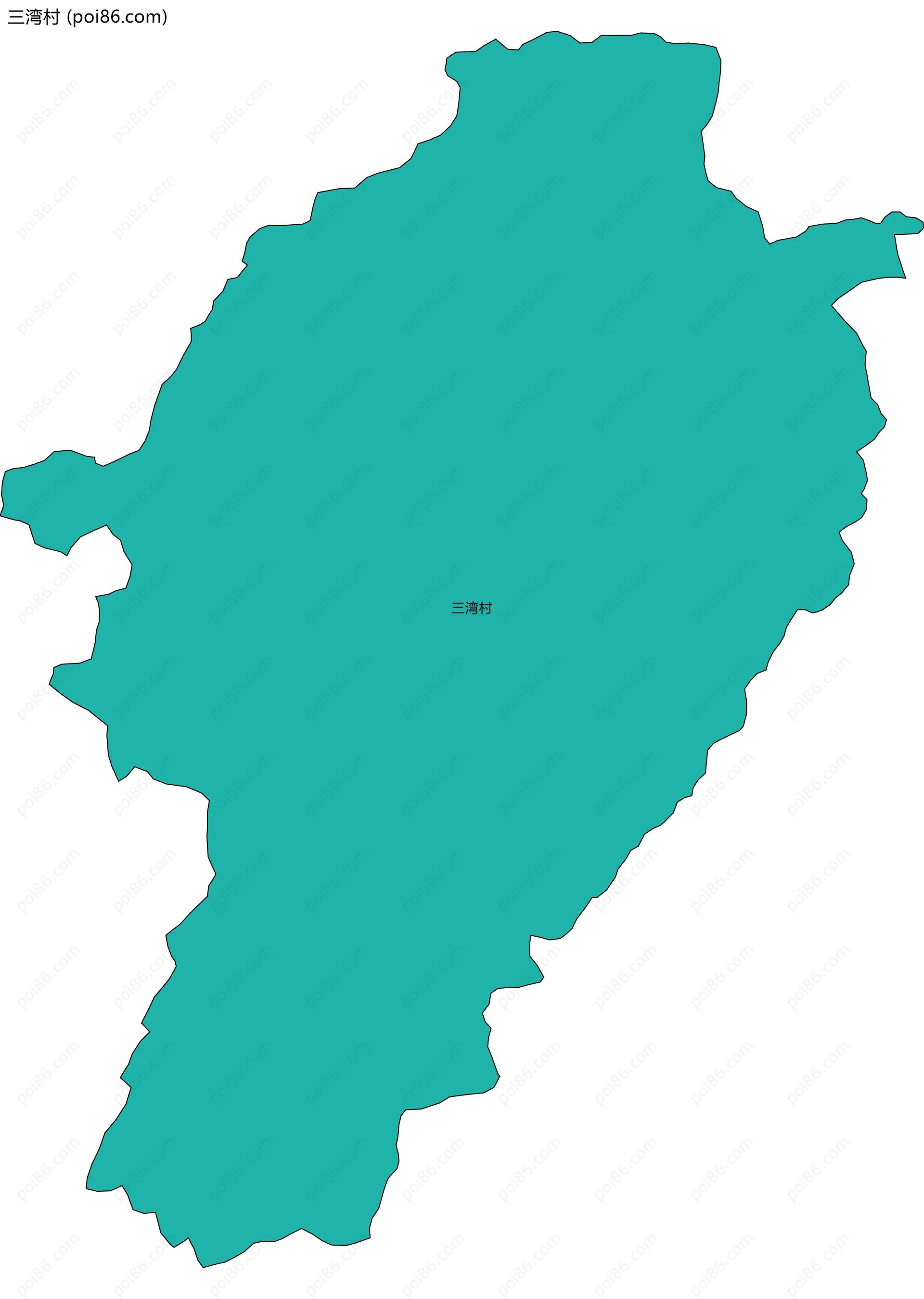 三湾村边界地图