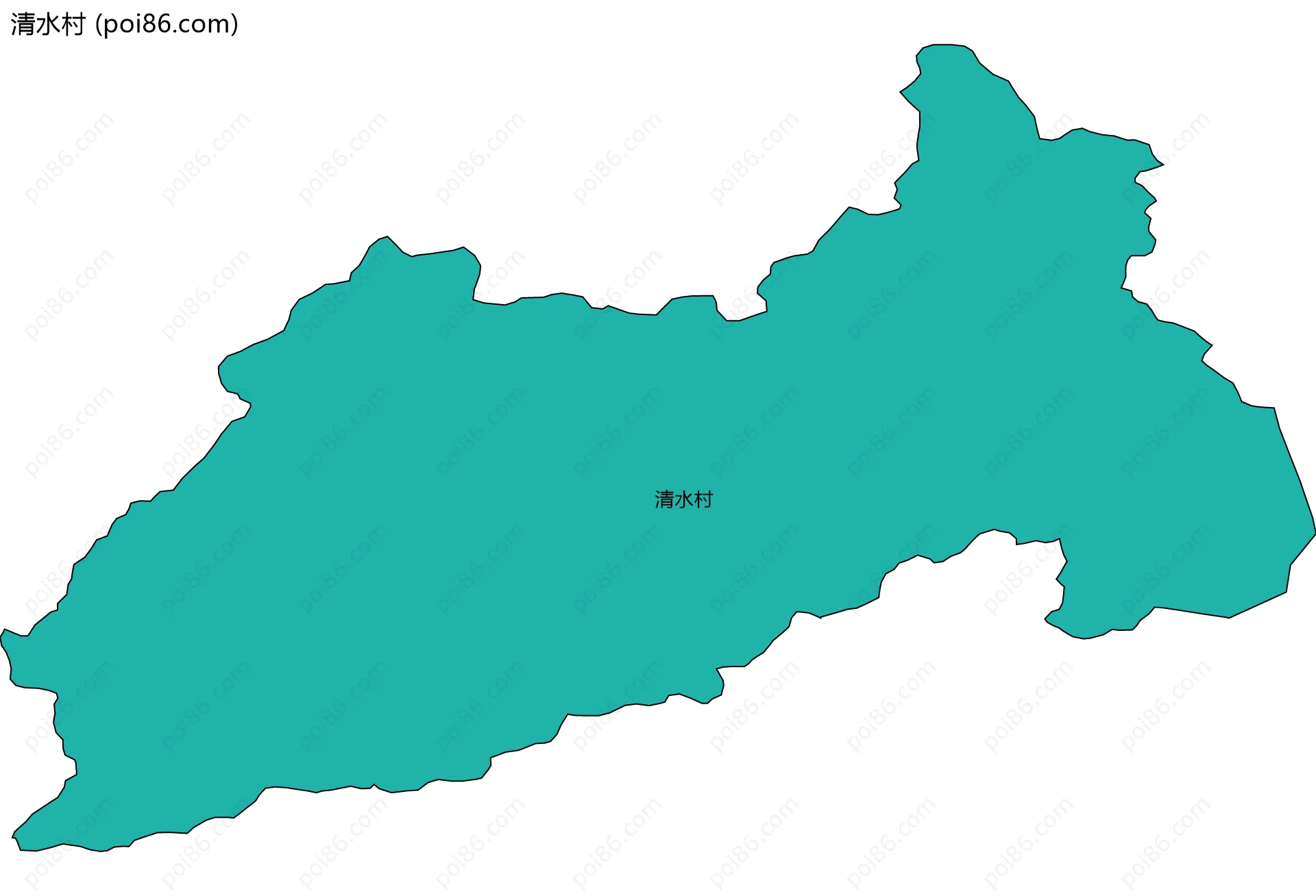 清水村边界地图