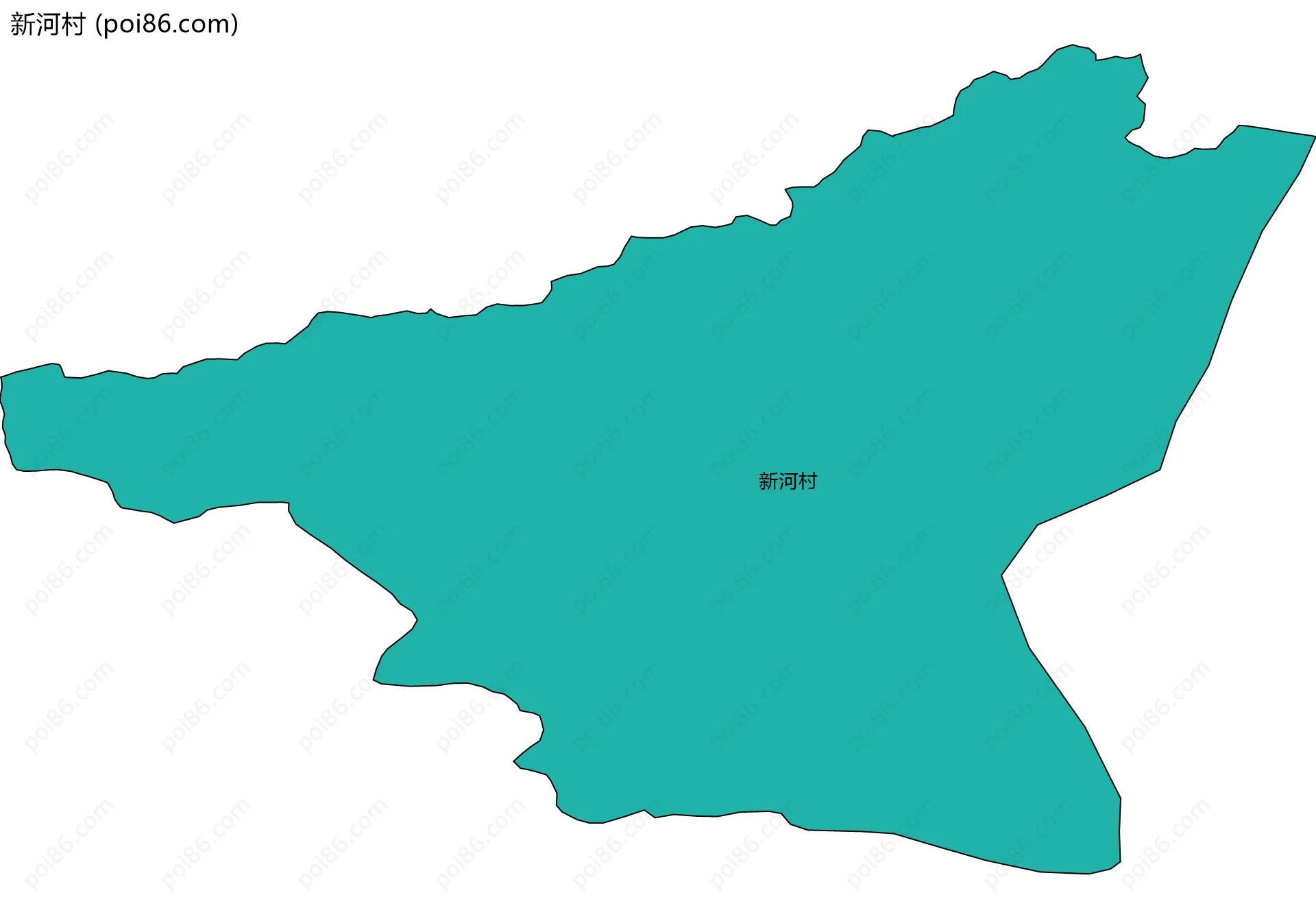 新河村边界地图