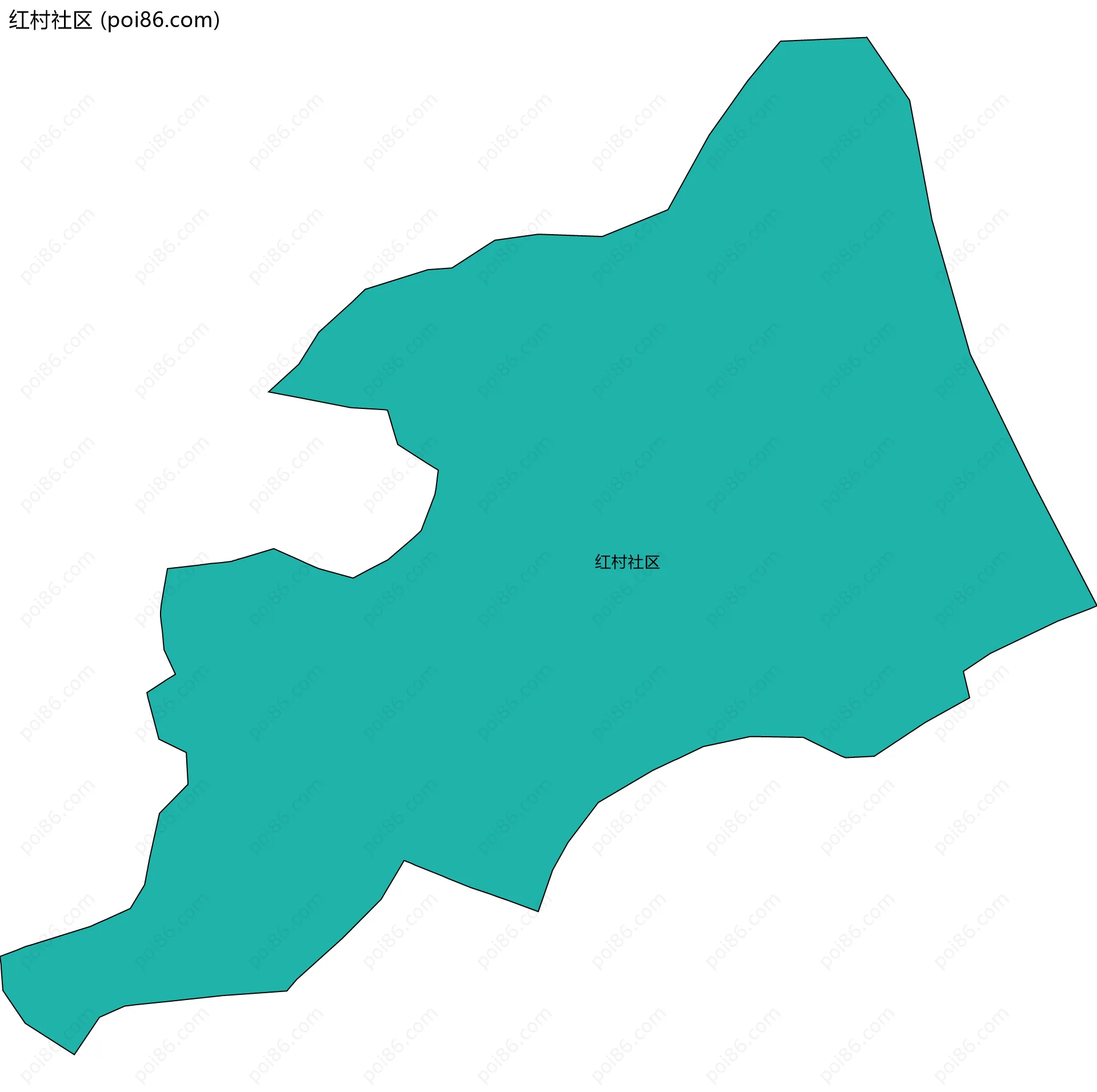 红村社区边界地图