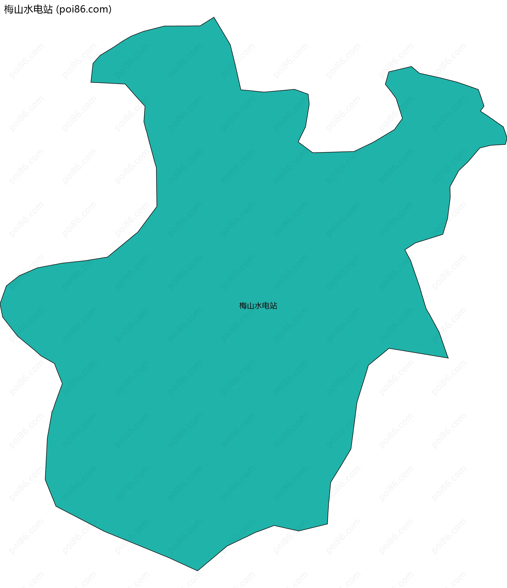 梅山水电站边界地图