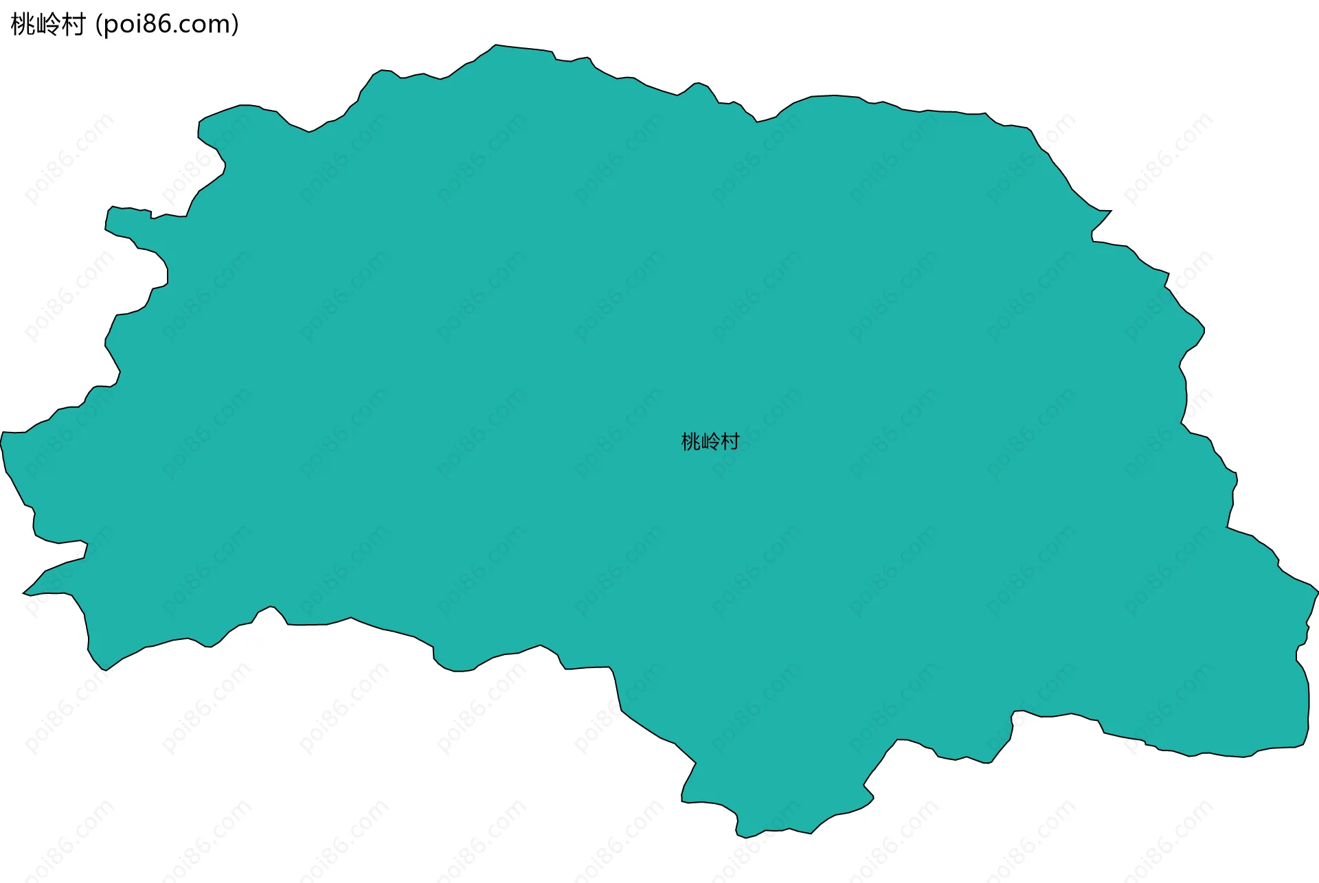 桃岭村边界地图