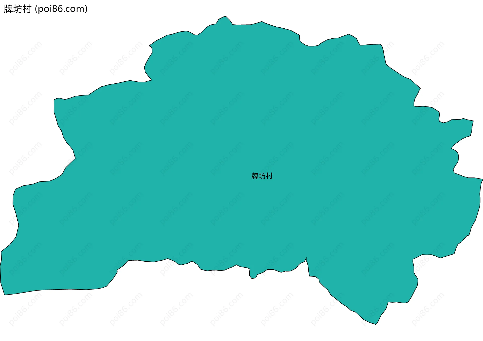牌坊村边界地图
