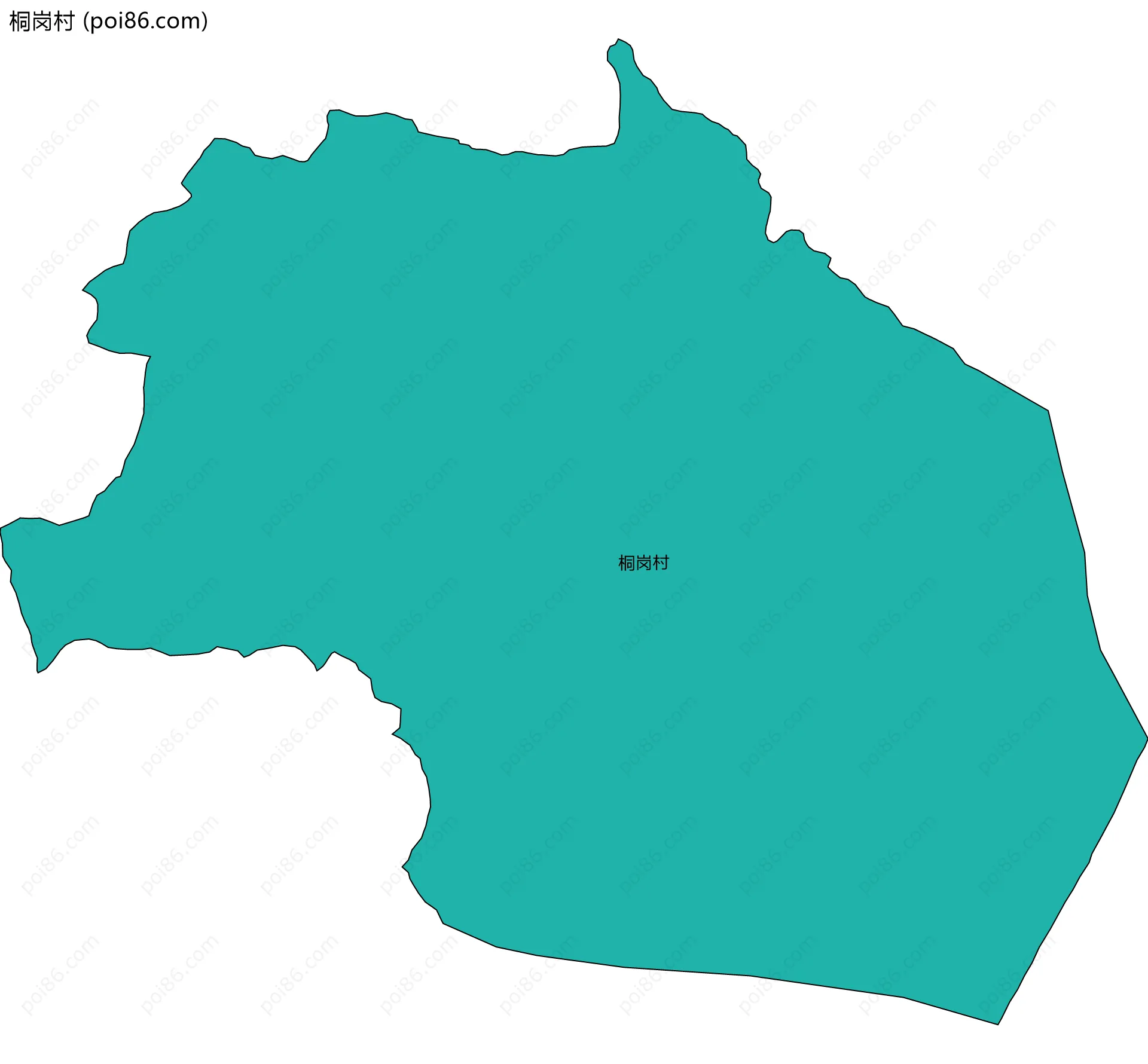 桐岗村边界地图