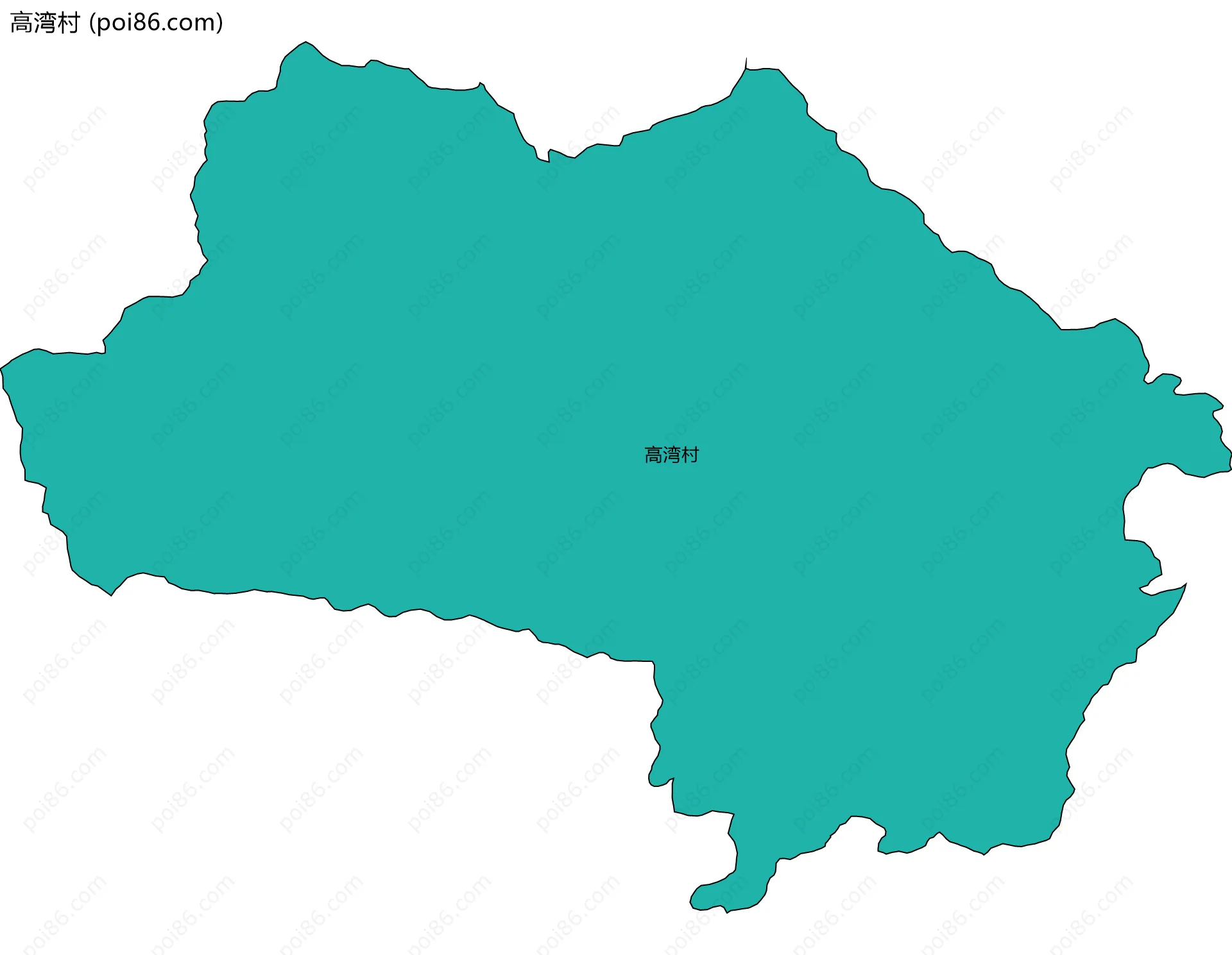高湾村边界地图