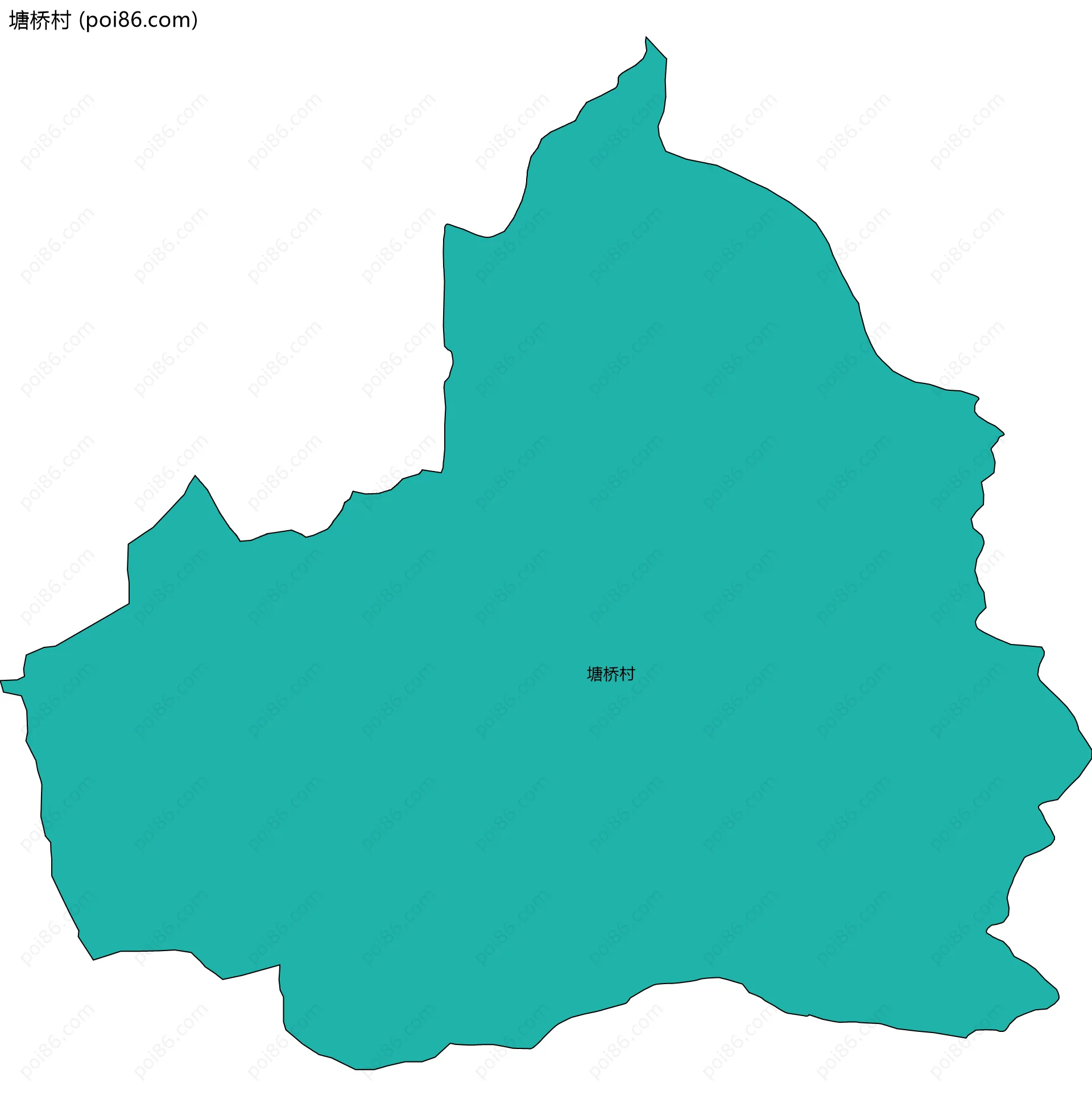 塘桥村边界地图