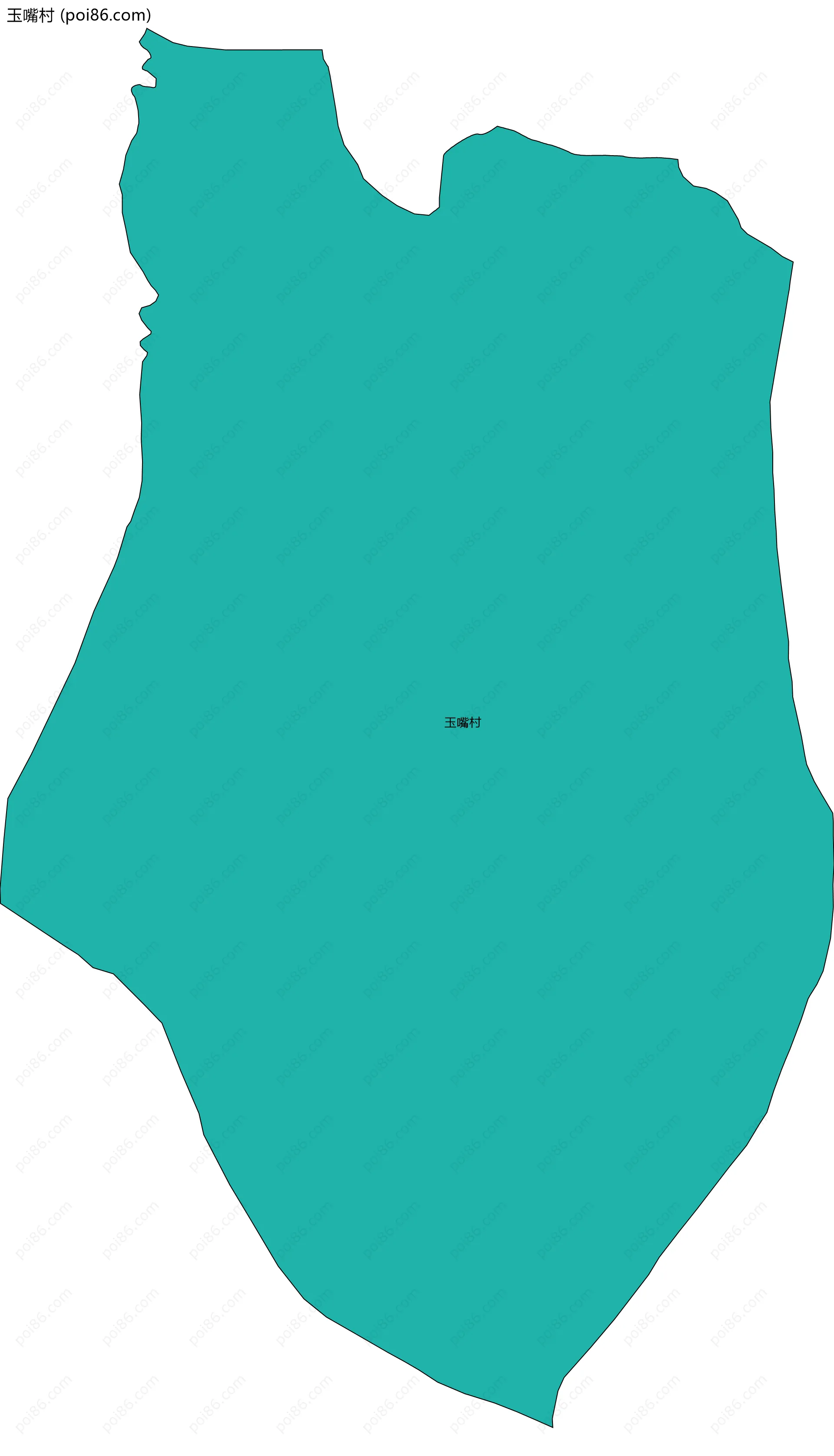 玉嘴村边界地图