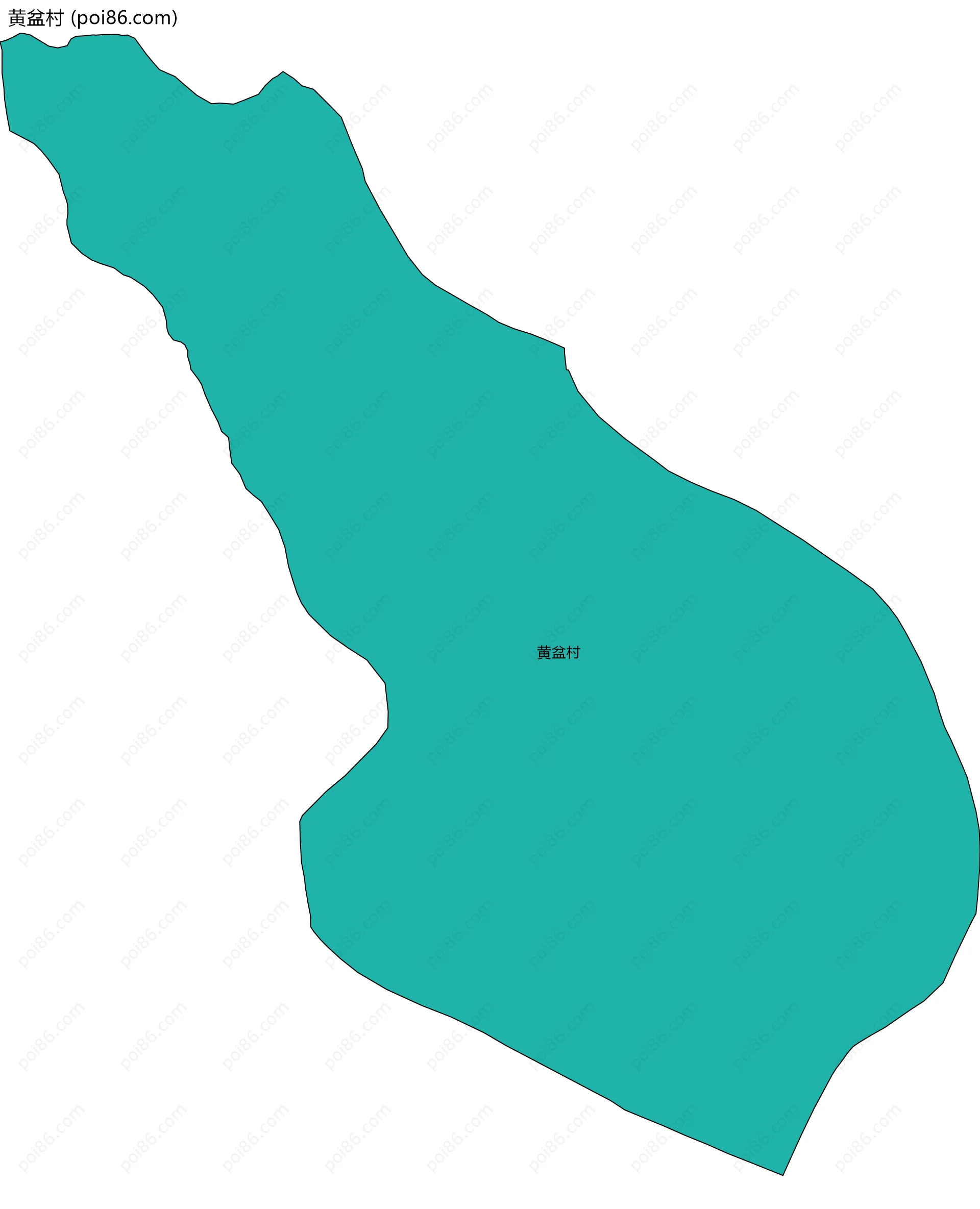 黄盆村边界地图