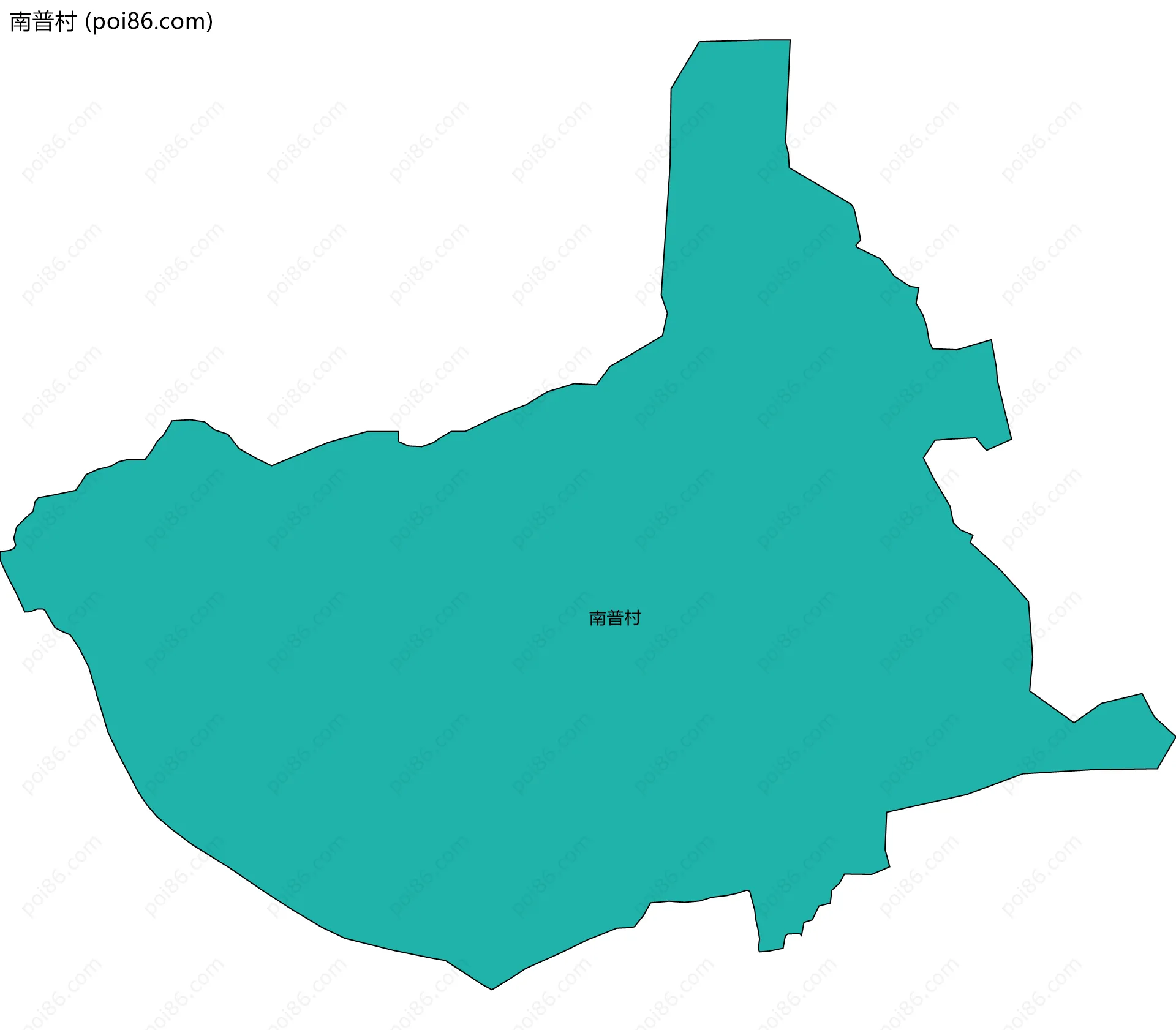 南普村边界地图