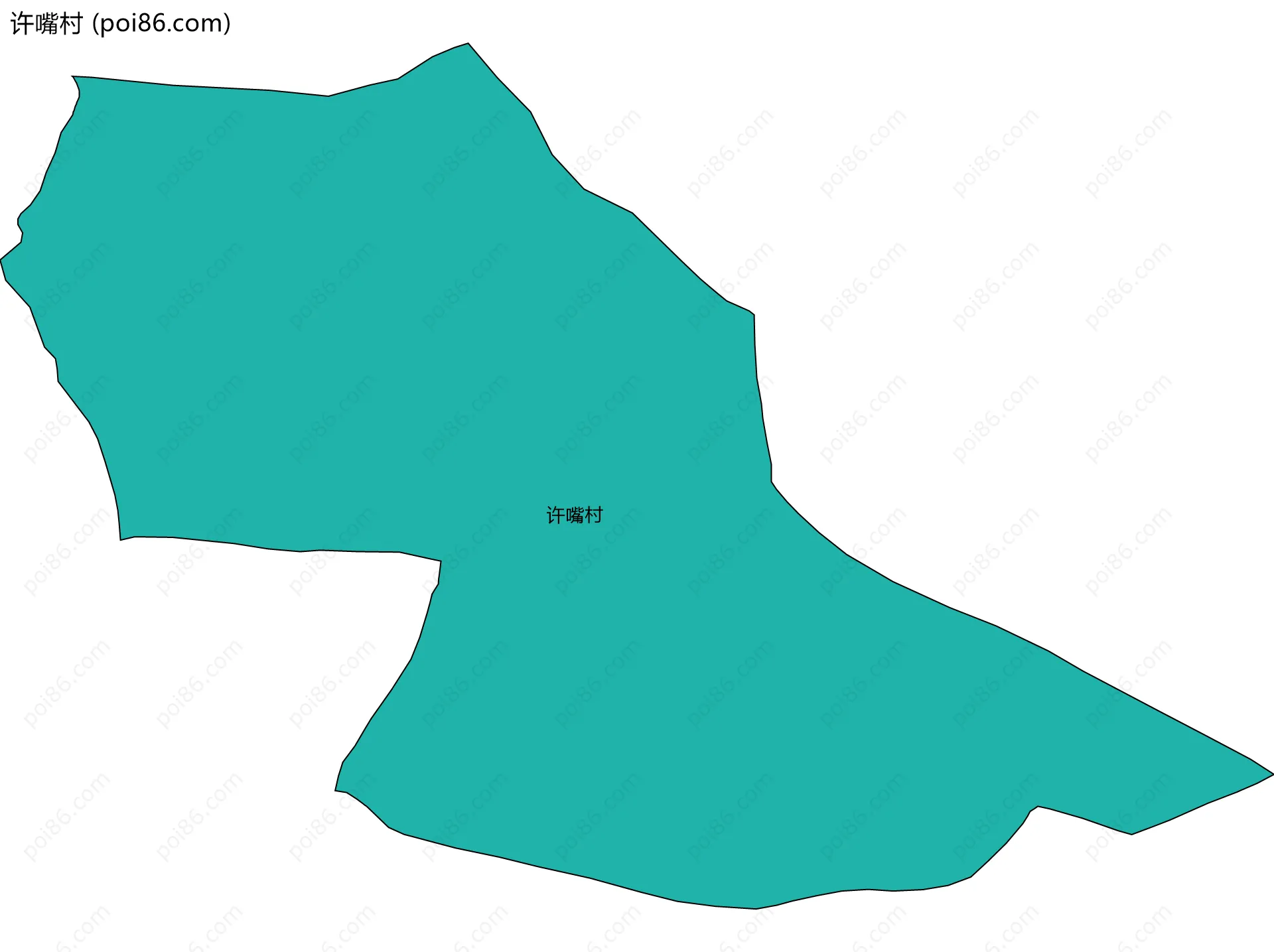 许嘴村边界地图