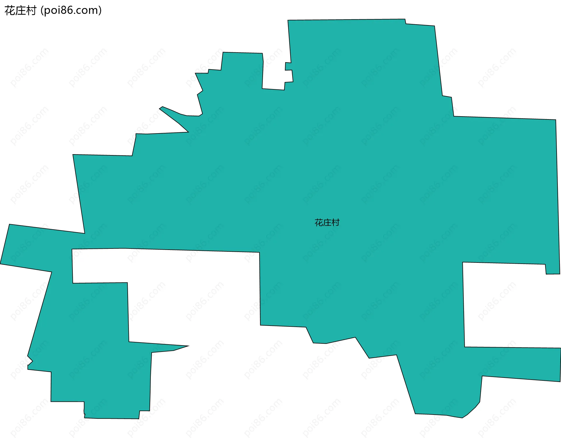 花庄村边界地图