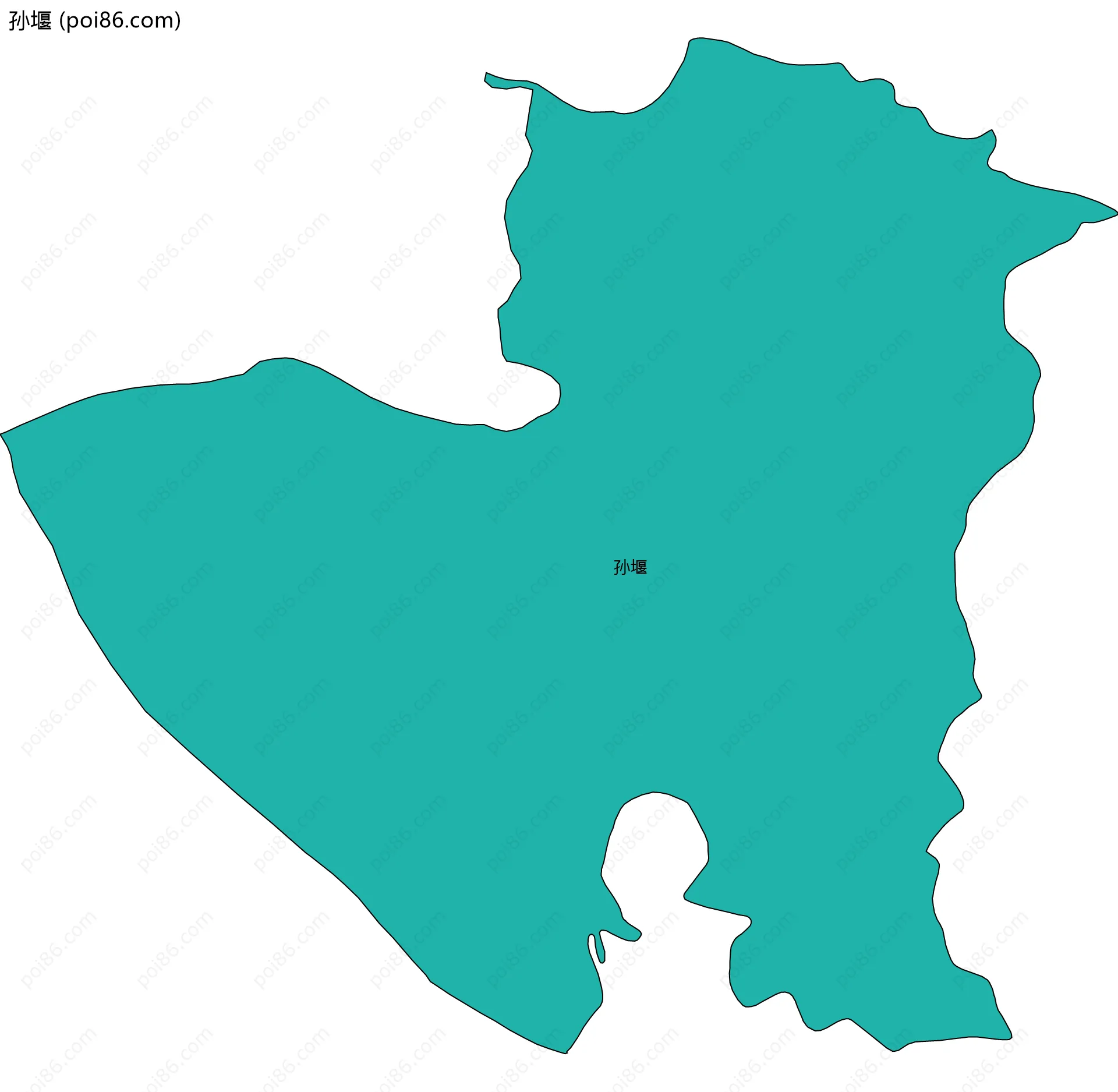 孙堰边界地图