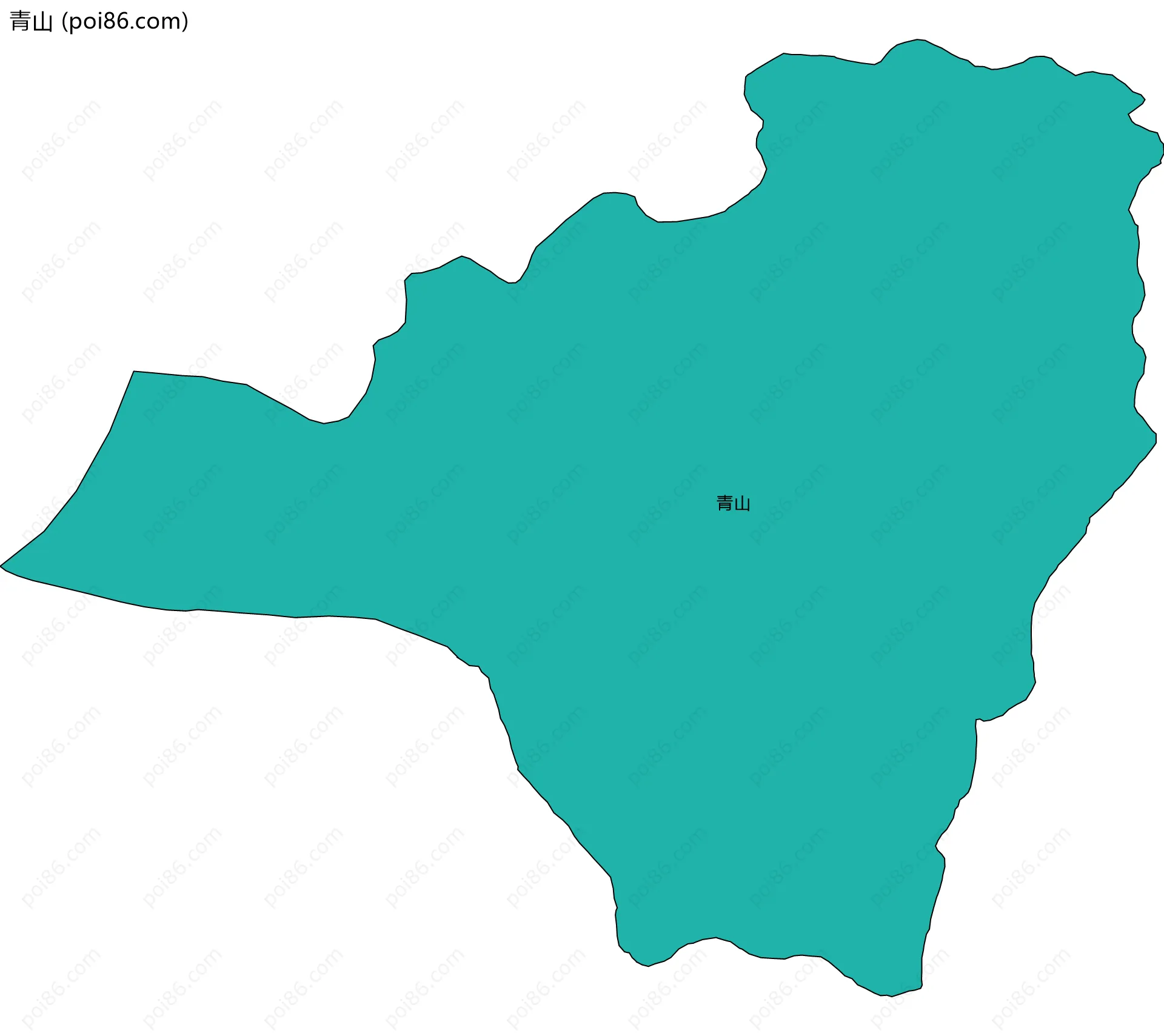 青山边界地图