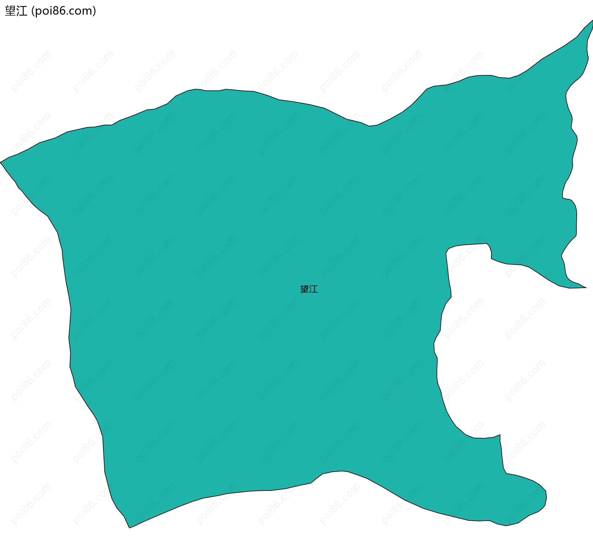 望江边界地图