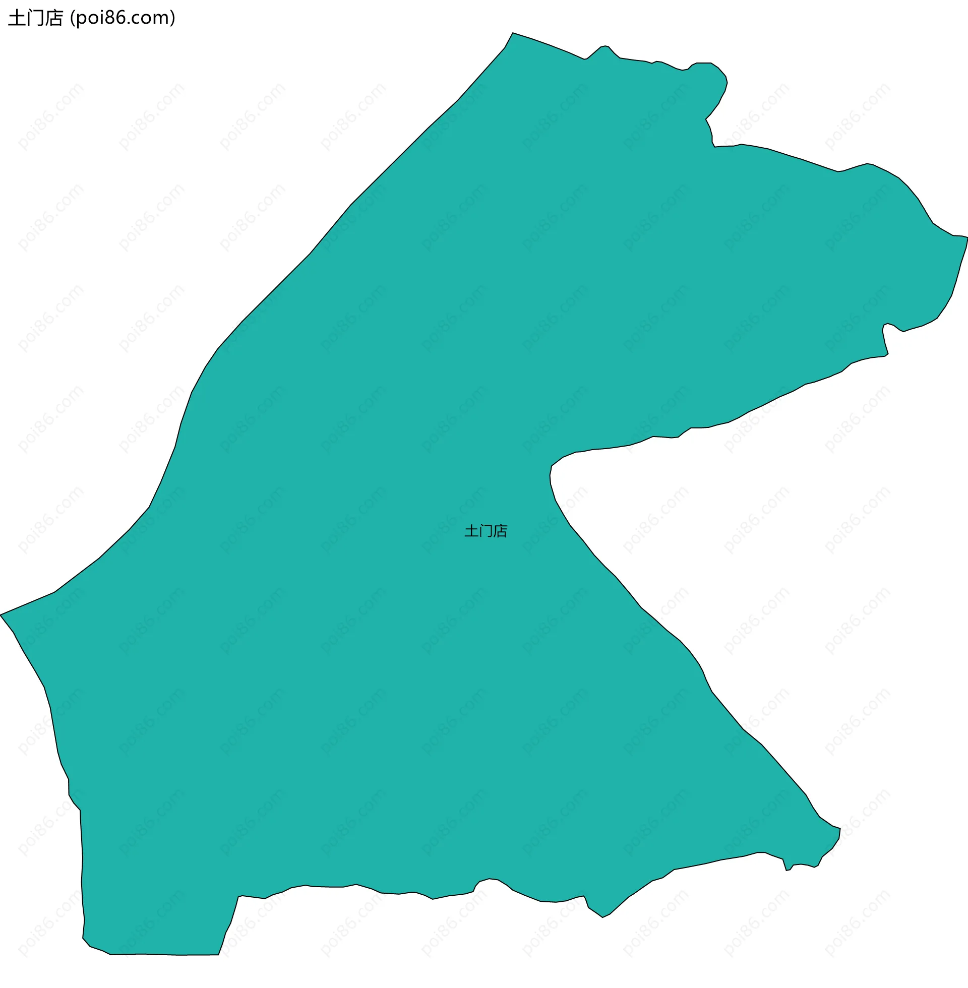 土门店边界地图