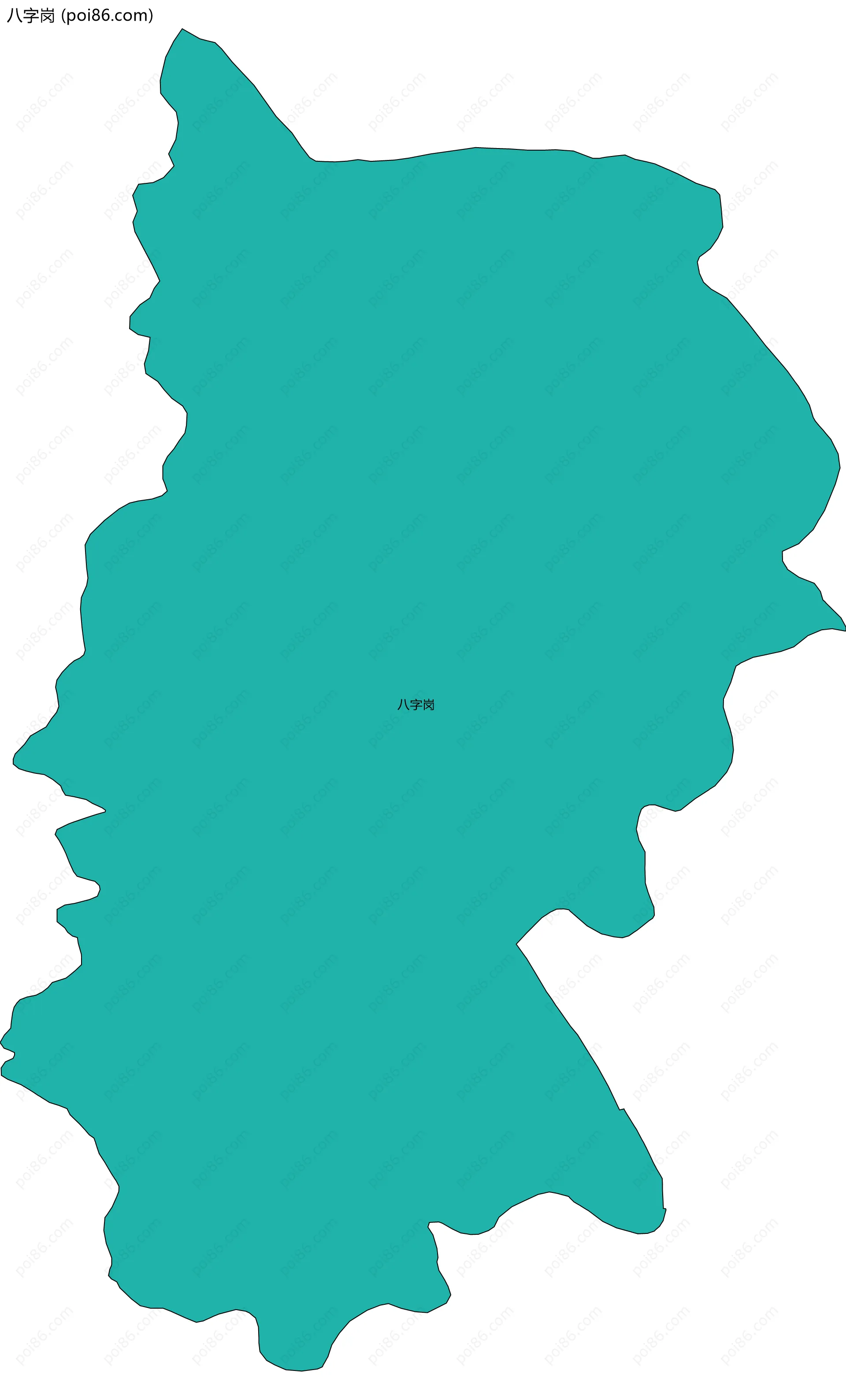 八字岗边界地图