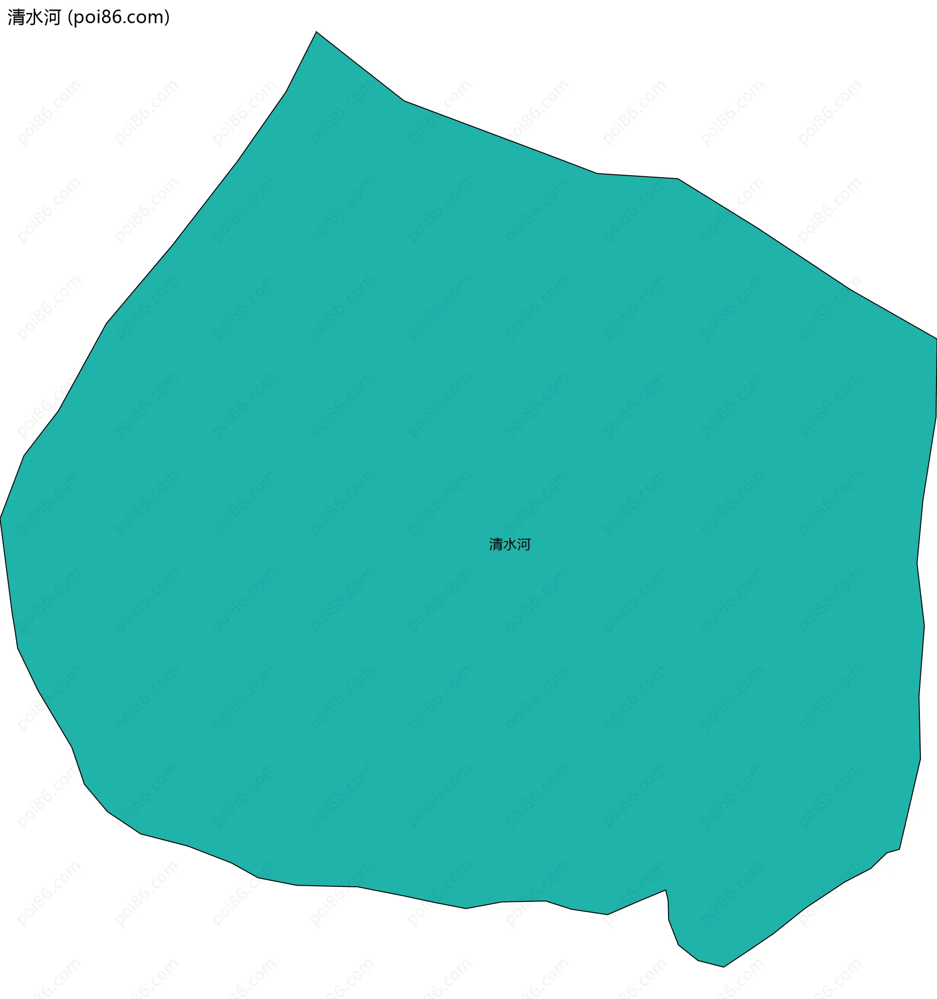 清水河边界地图
