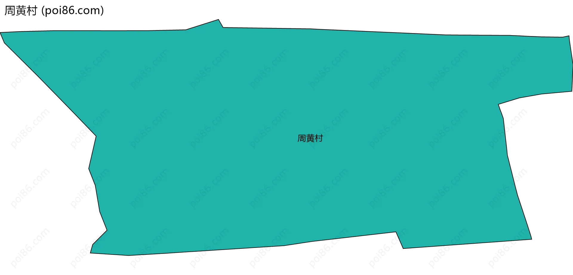 周黄村边界地图