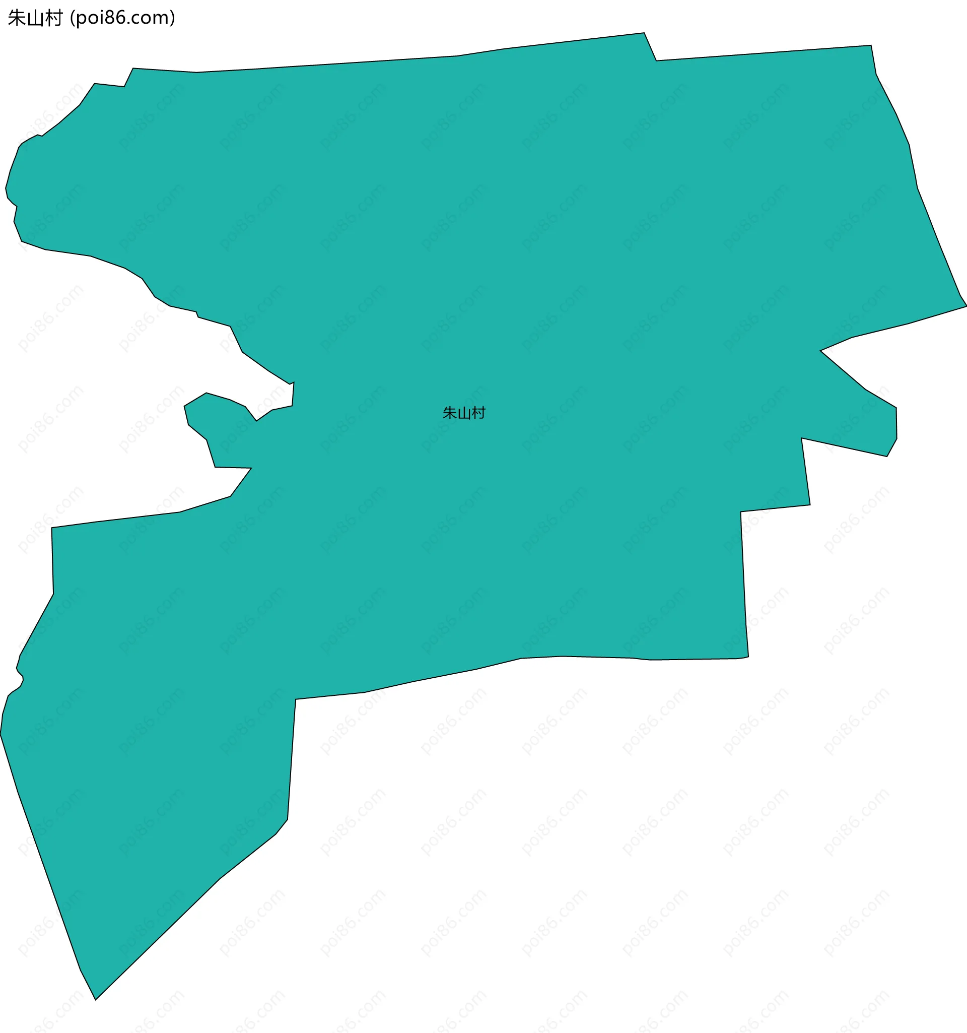 朱山村边界地图