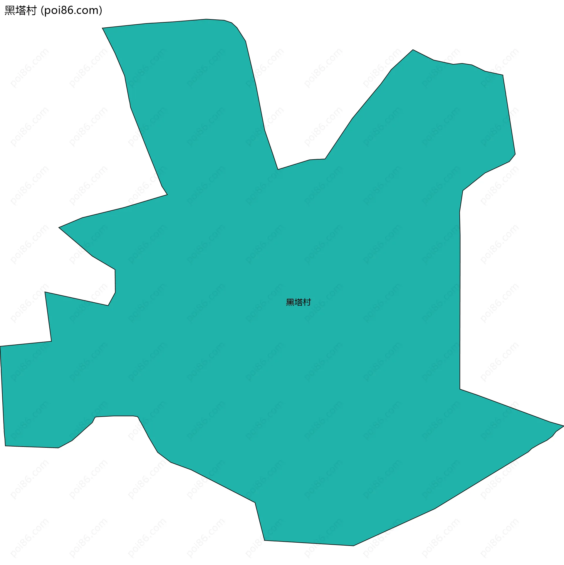 黑塔村边界地图