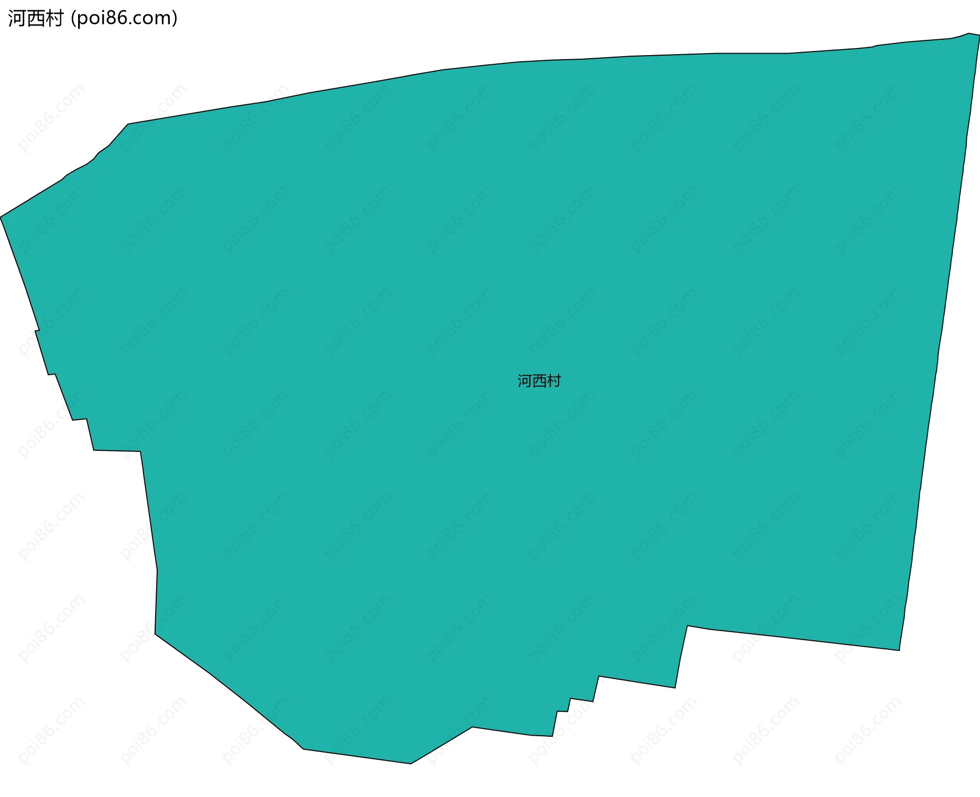 河西村边界地图