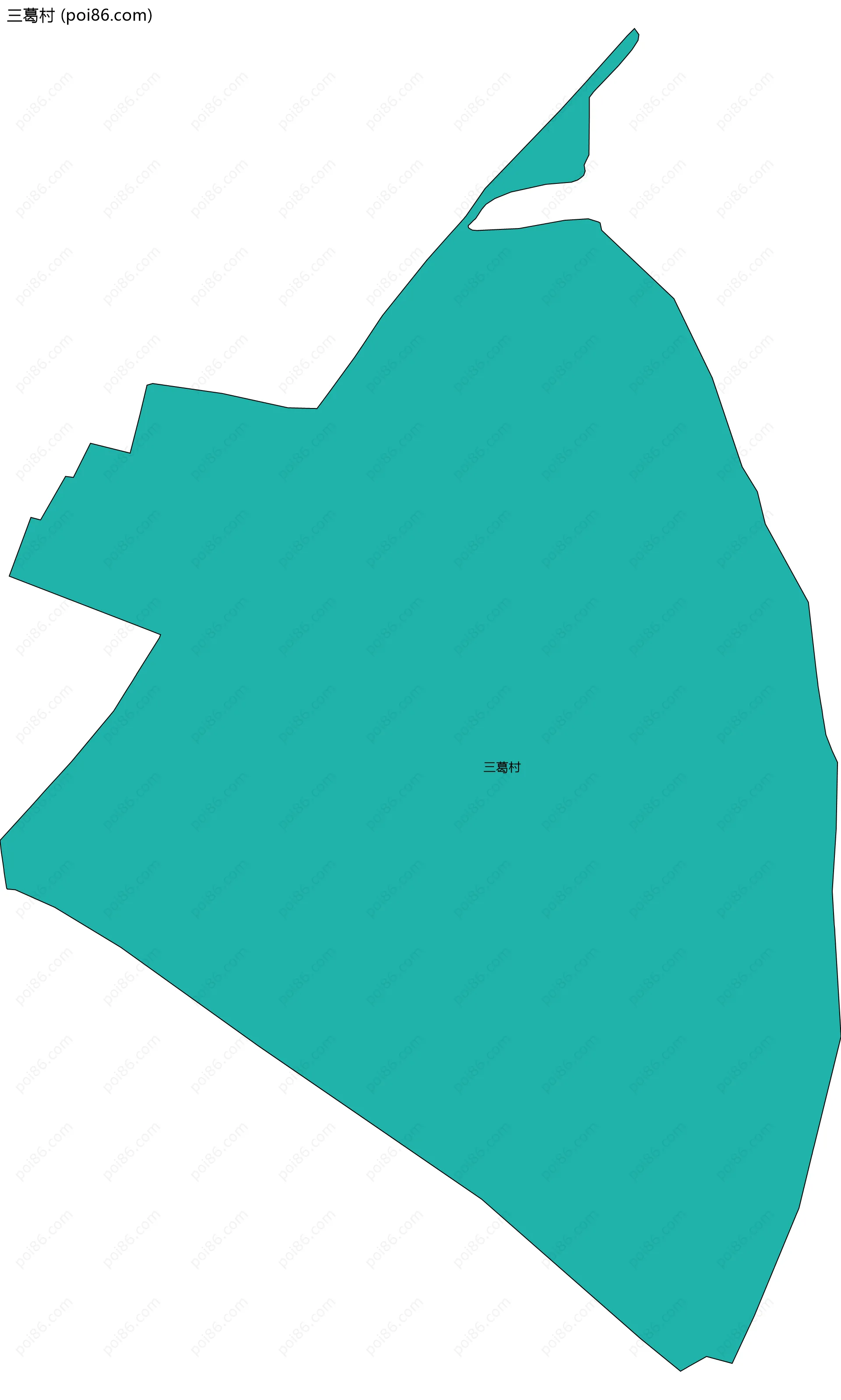 三葛村边界地图