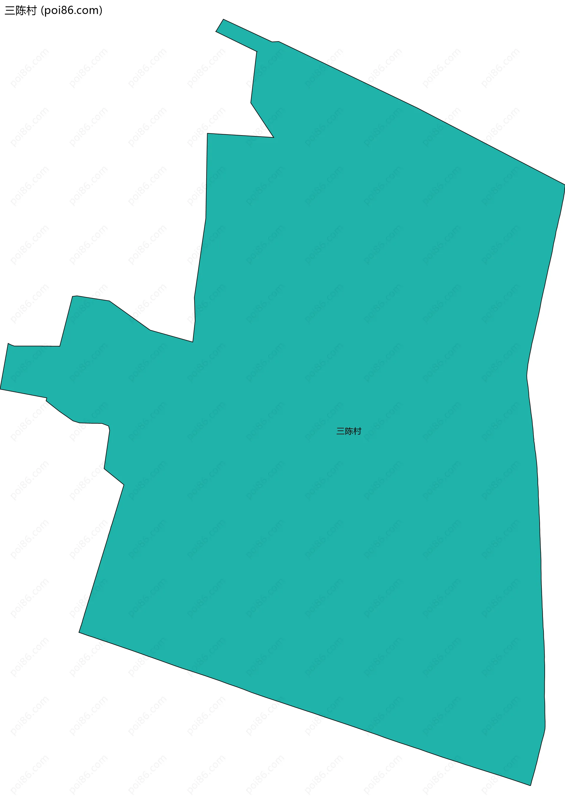 三陈村边界地图