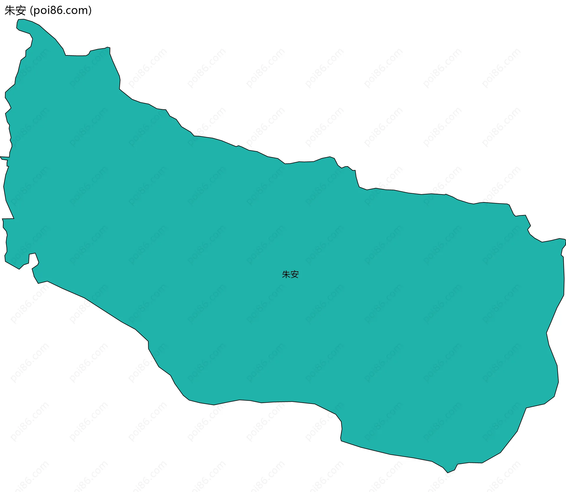 朱安边界地图