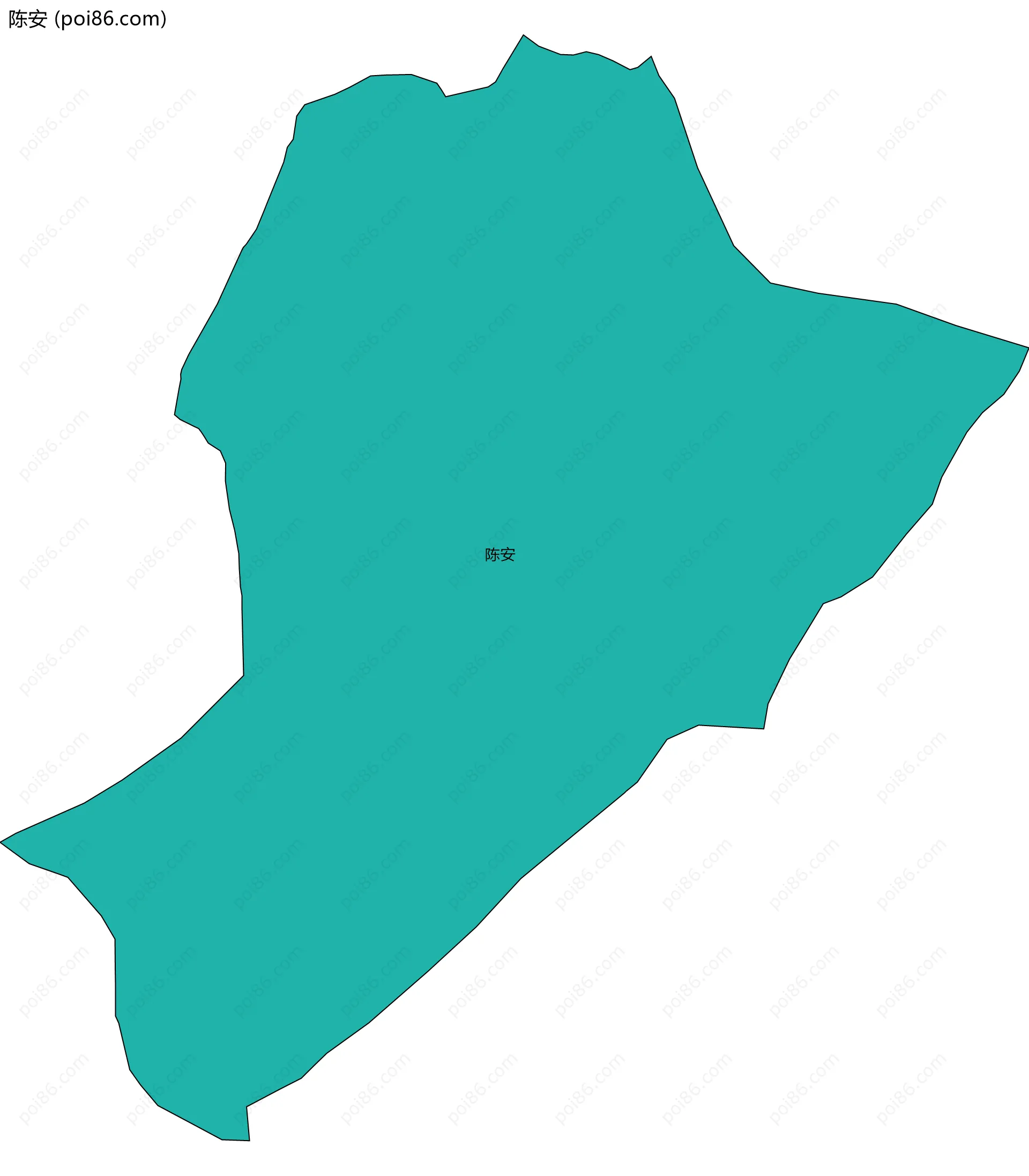 陈安边界地图