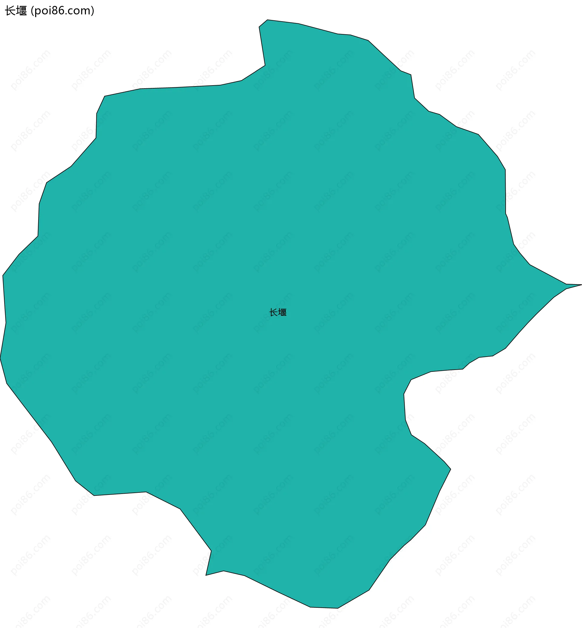 长堰边界地图