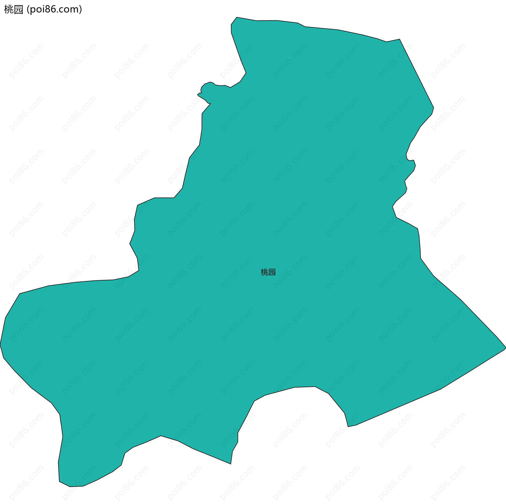桃园边界地图