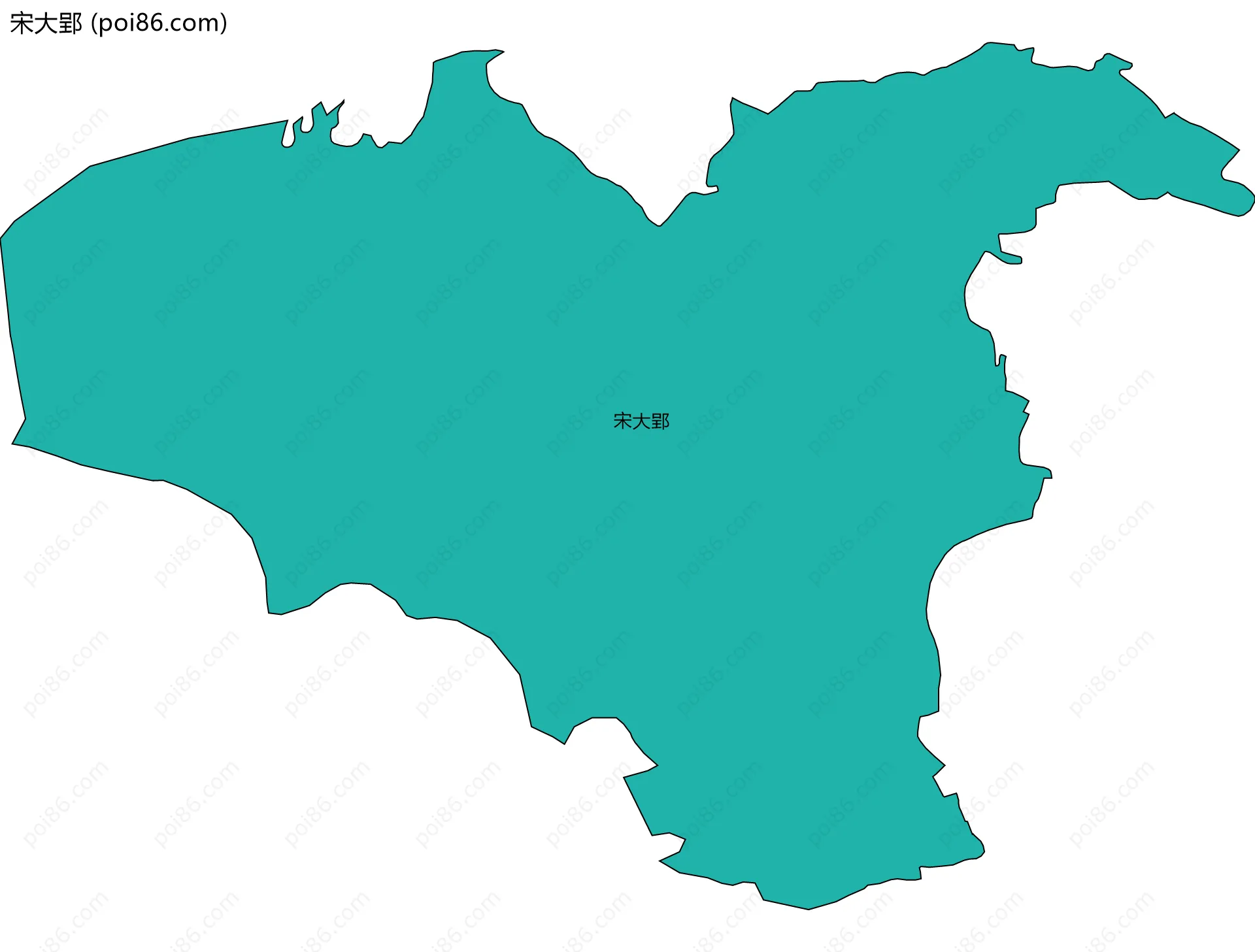 宋大郢边界地图